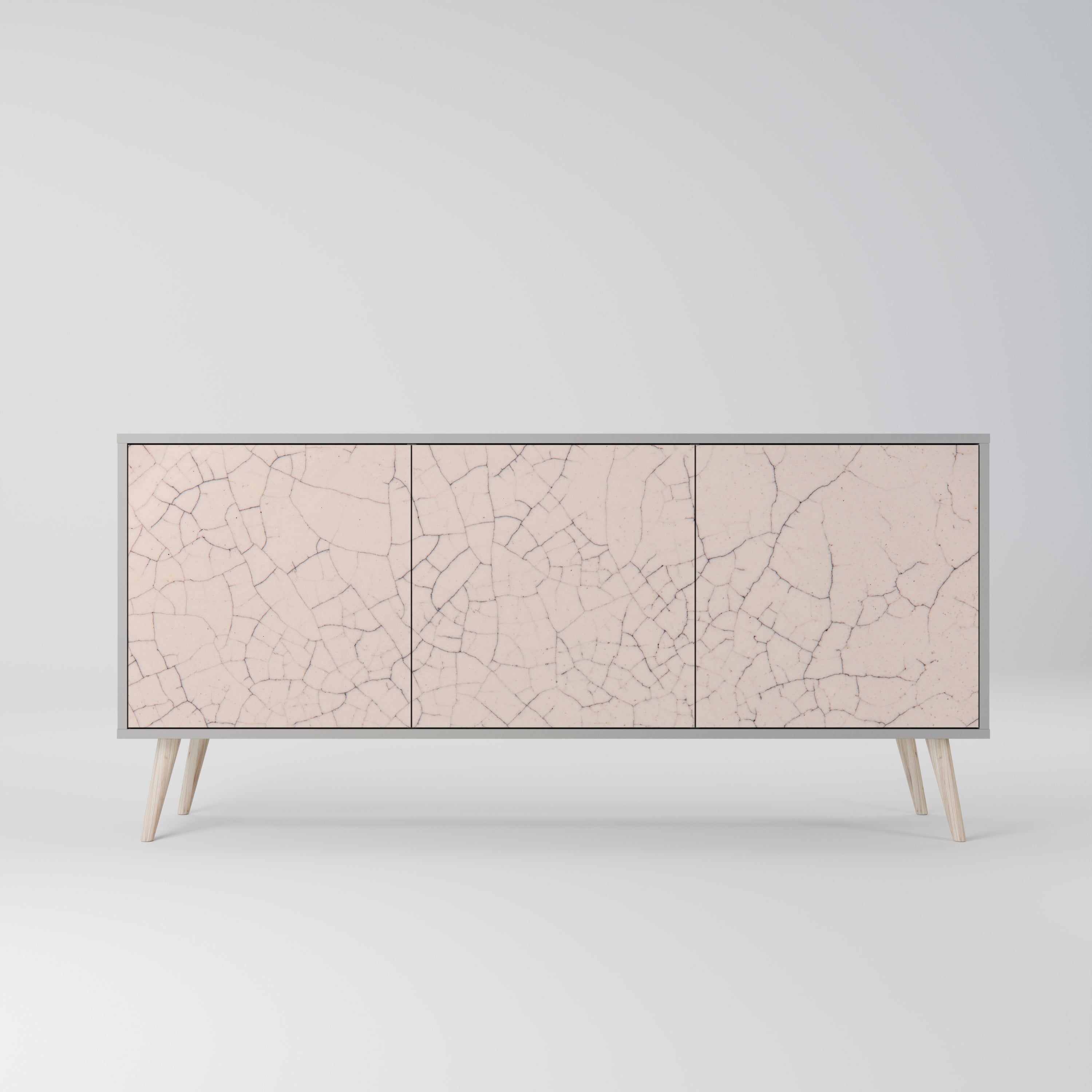 CERAMIC TEXTURE Komoda 3-drzwiowa korpus Szary