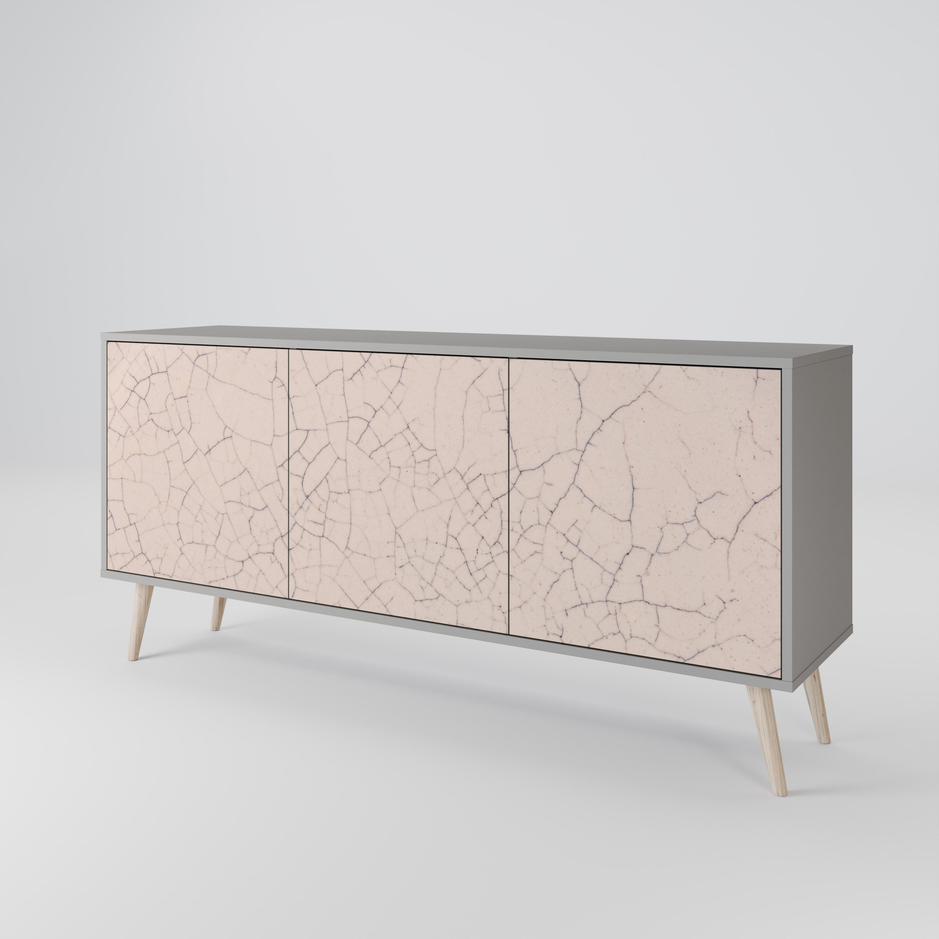 CERAMIC TEXTURE Komoda 3-drzwiowa korpus Szary