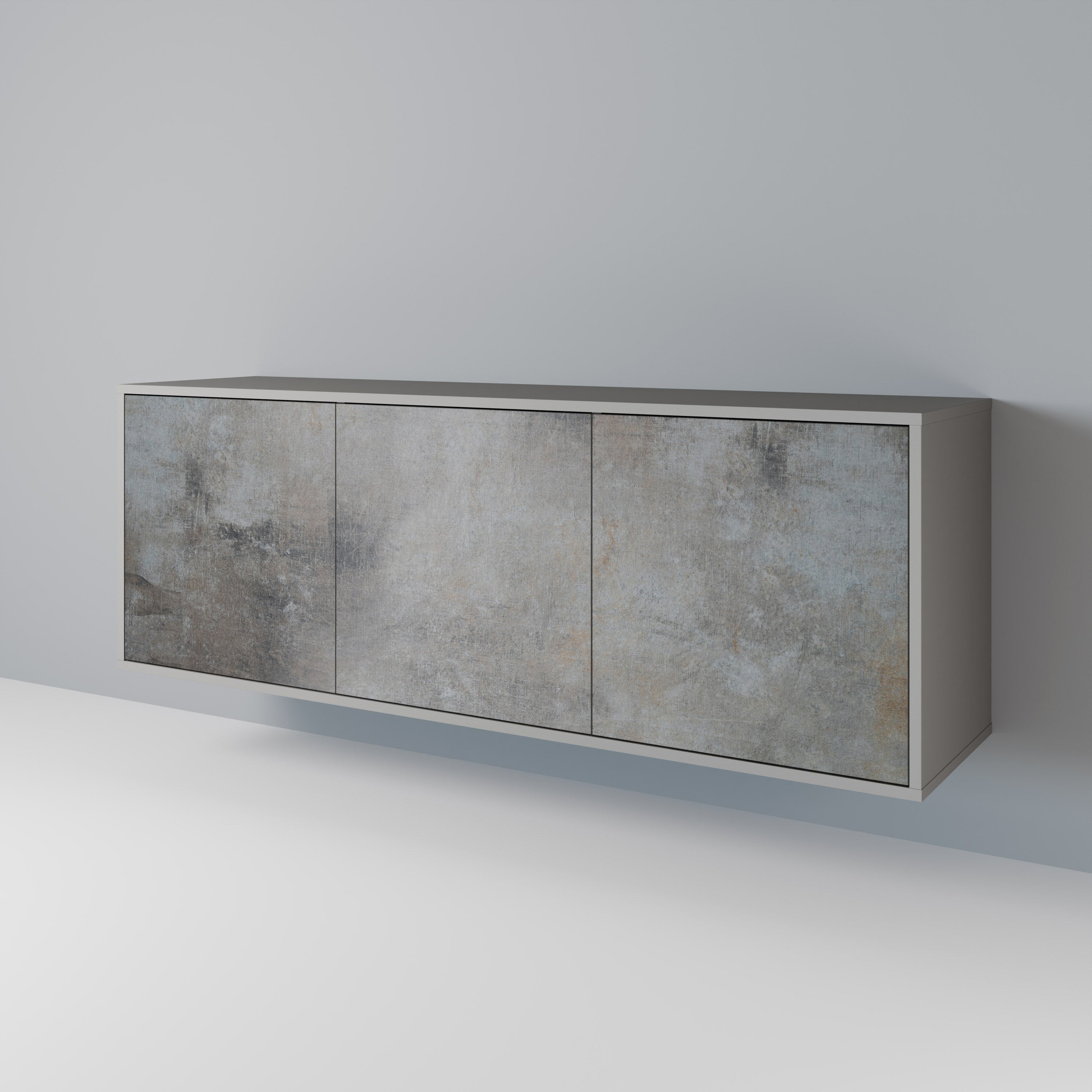 CONCRETE WALL Komoda 3-drzwiowa korpus Szary