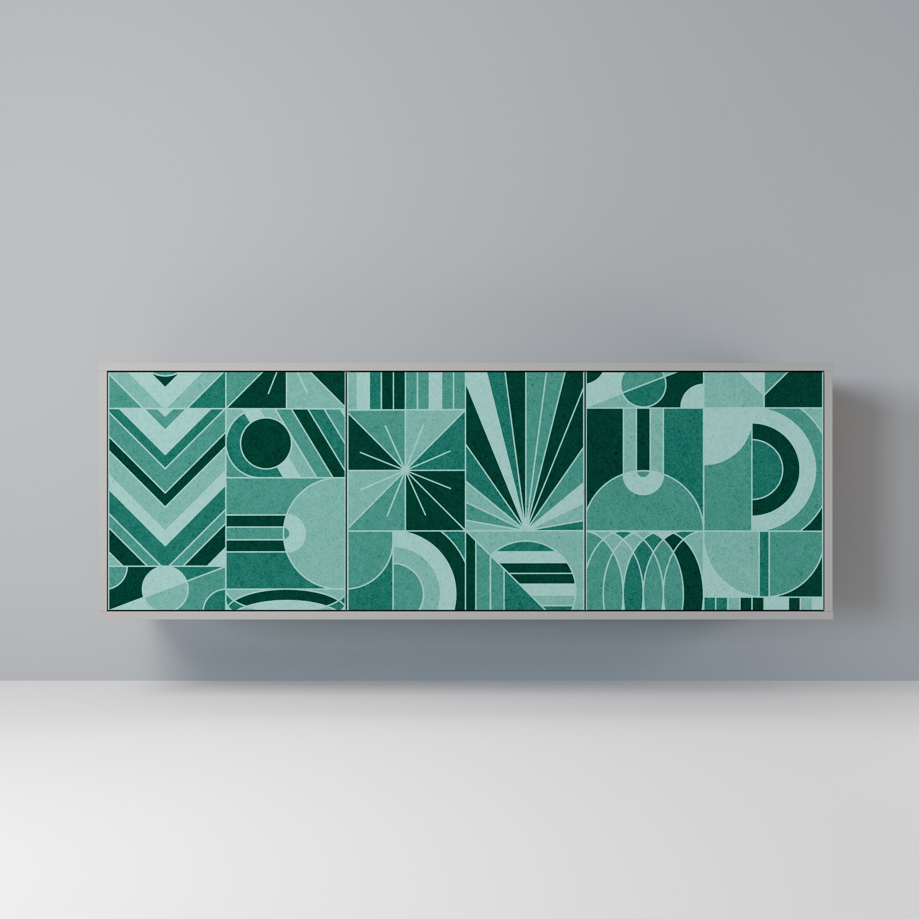HARMONIC GRID Komoda 3-drzwiowa korpus Szary