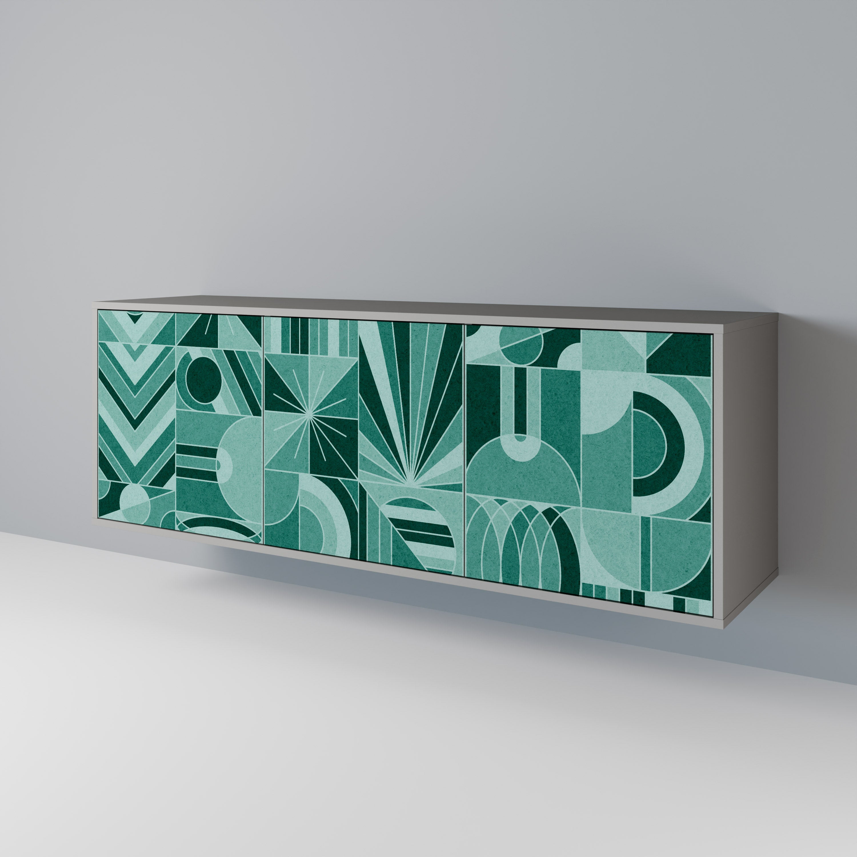 HARMONIC GRID Komoda 3-drzwiowa korpus Szary