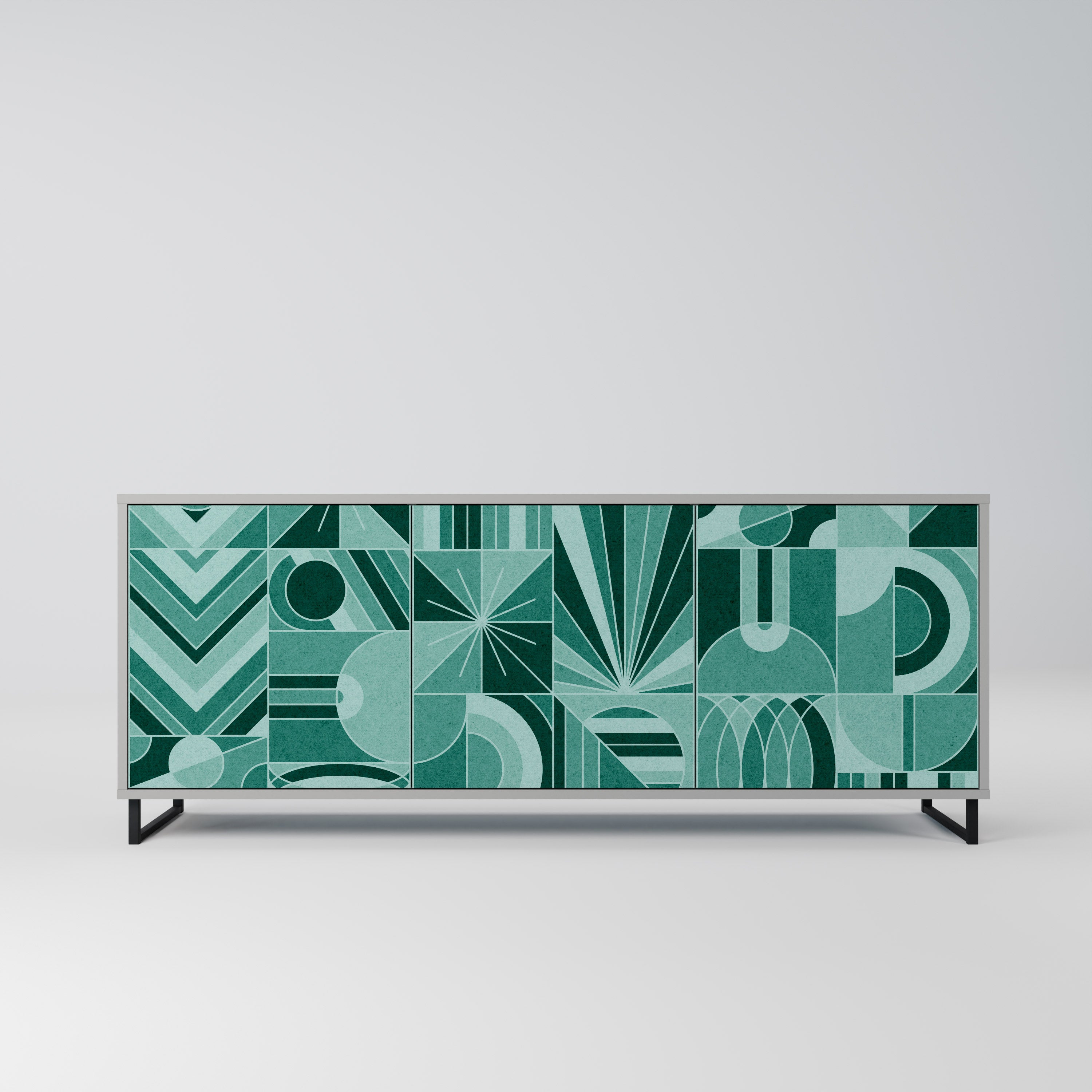 HARMONIC GRID Komoda 3-drzwiowa korpus Szary