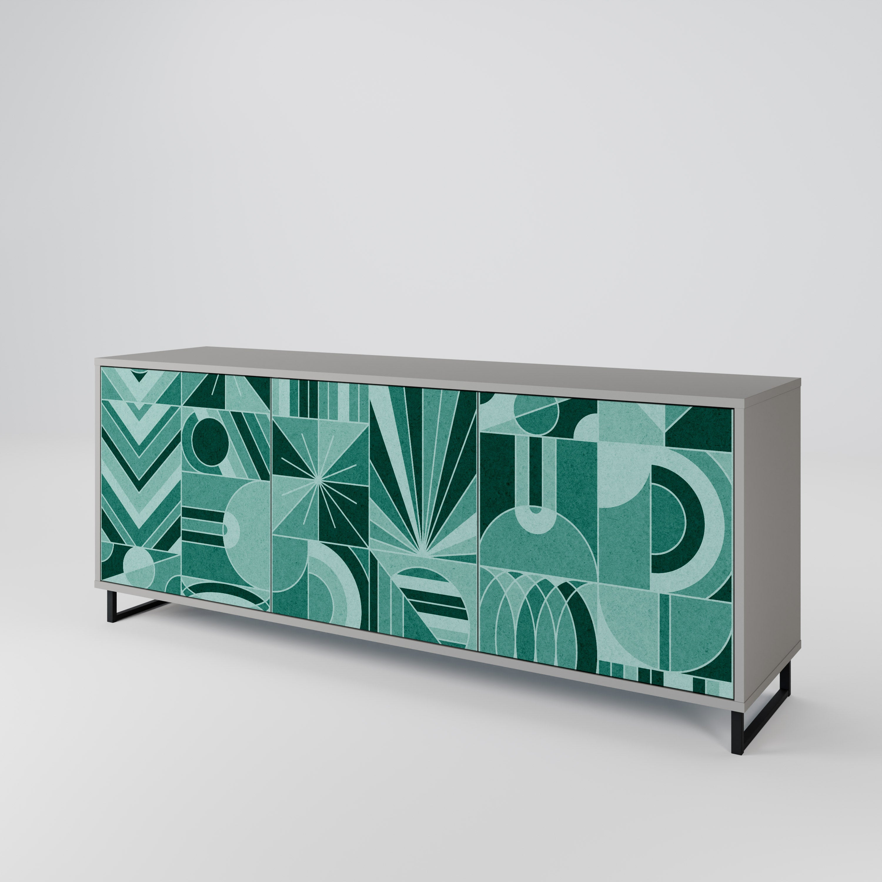 HARMONIC GRID Komoda 3-drzwiowa korpus Szary