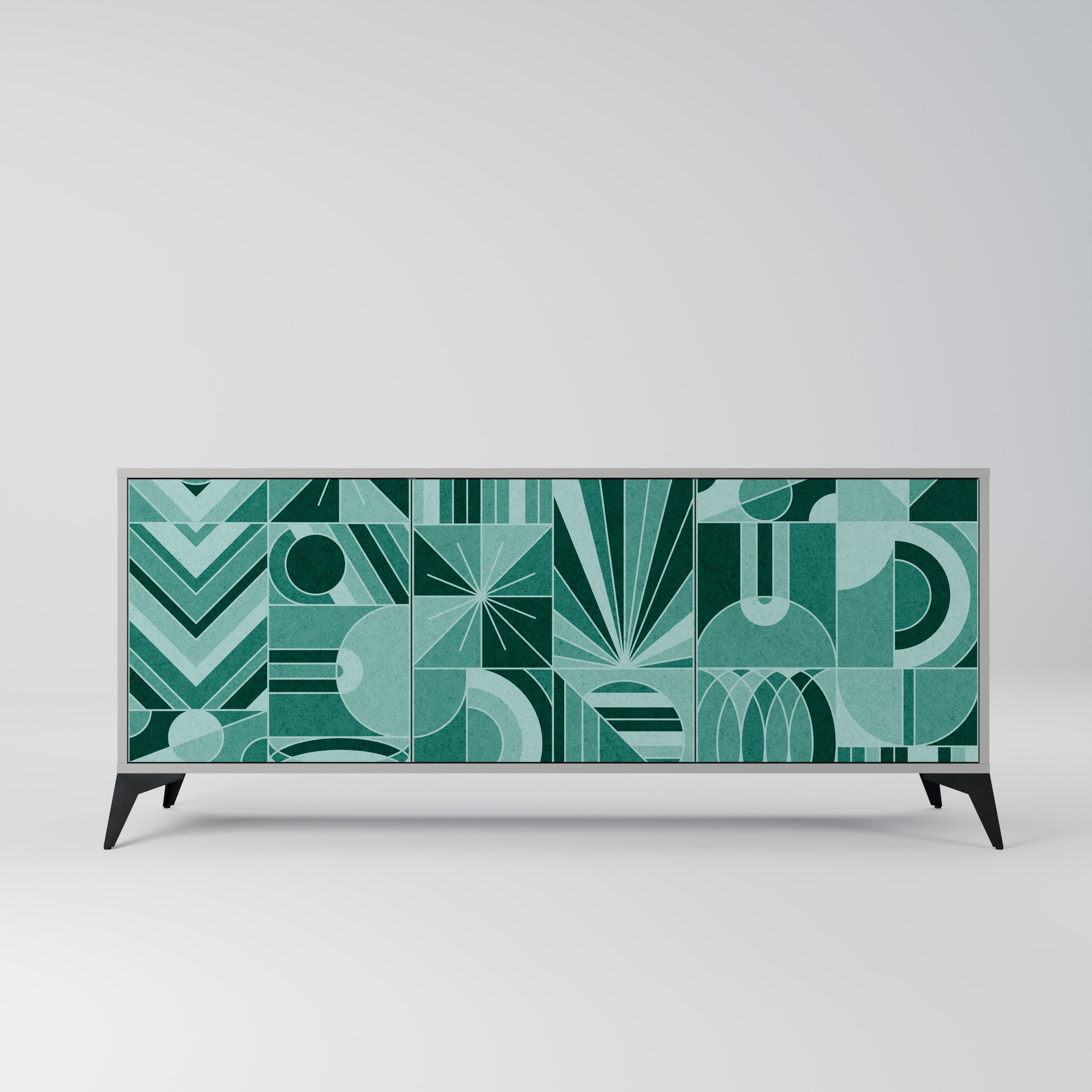 HARMONIC GRID Komoda 3-drzwiowa korpus Szary