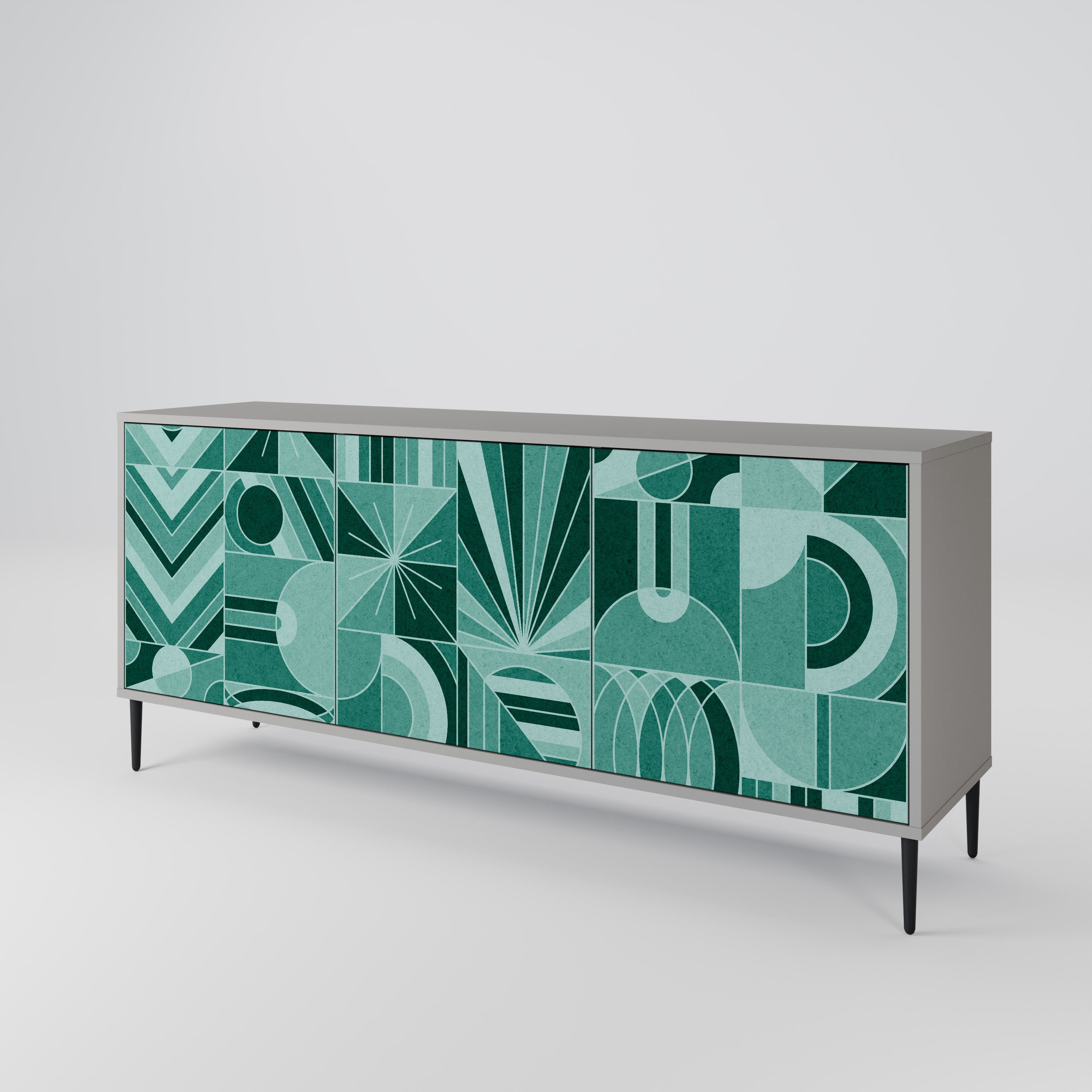 HARMONIC GRID Komoda 3-drzwiowa korpus Szary