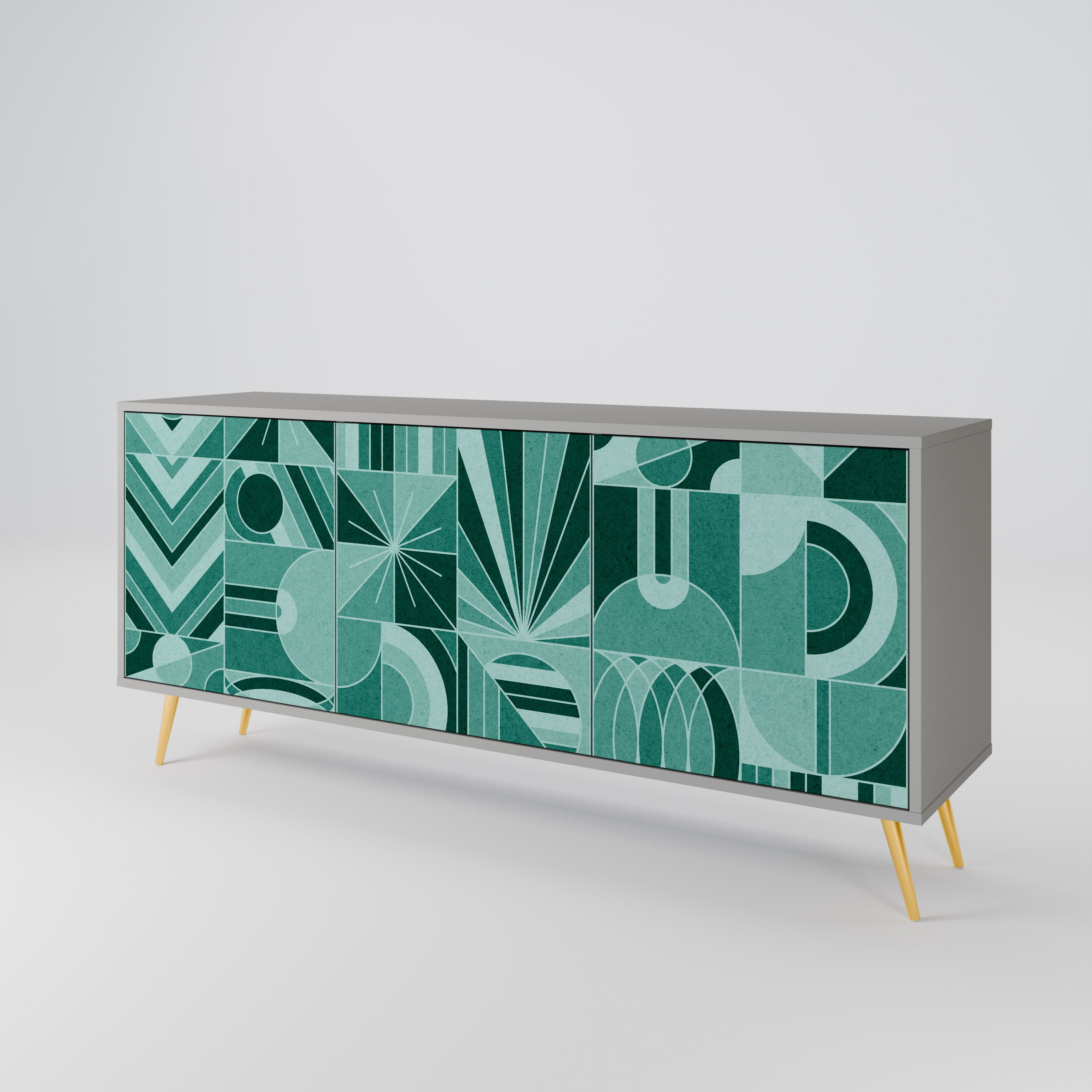 HARMONIC GRID Komoda 3-drzwiowa korpus Szary