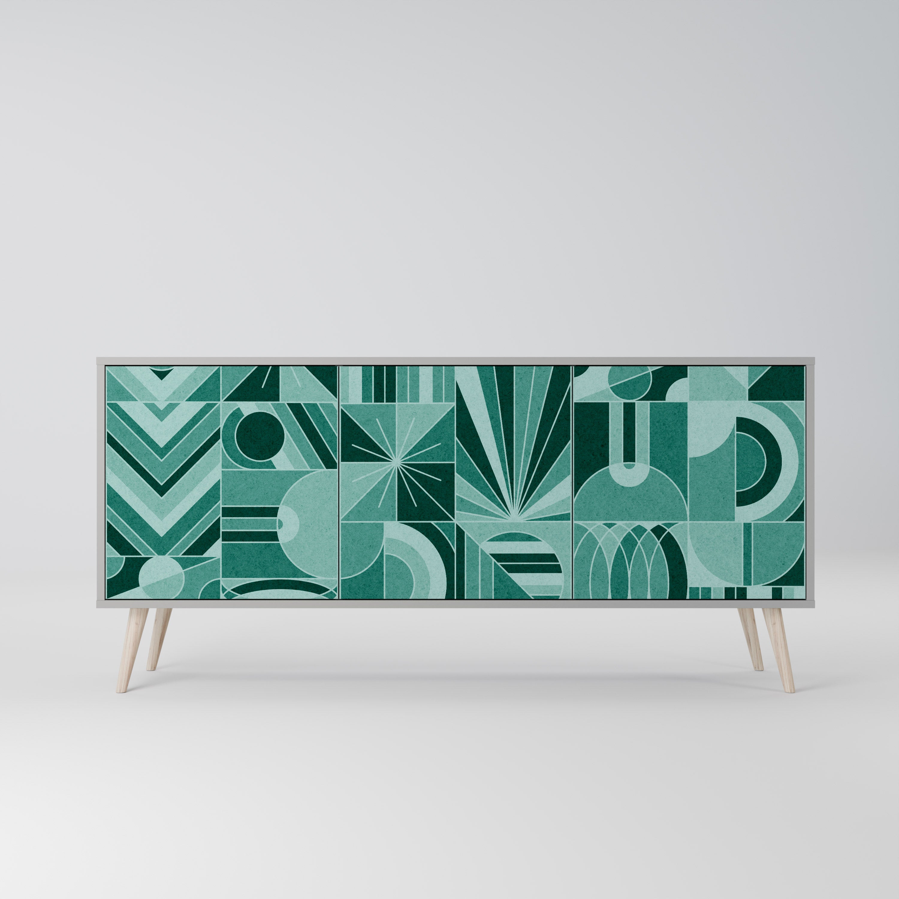 HARMONIC GRID Komoda 3-drzwiowa korpus Szary