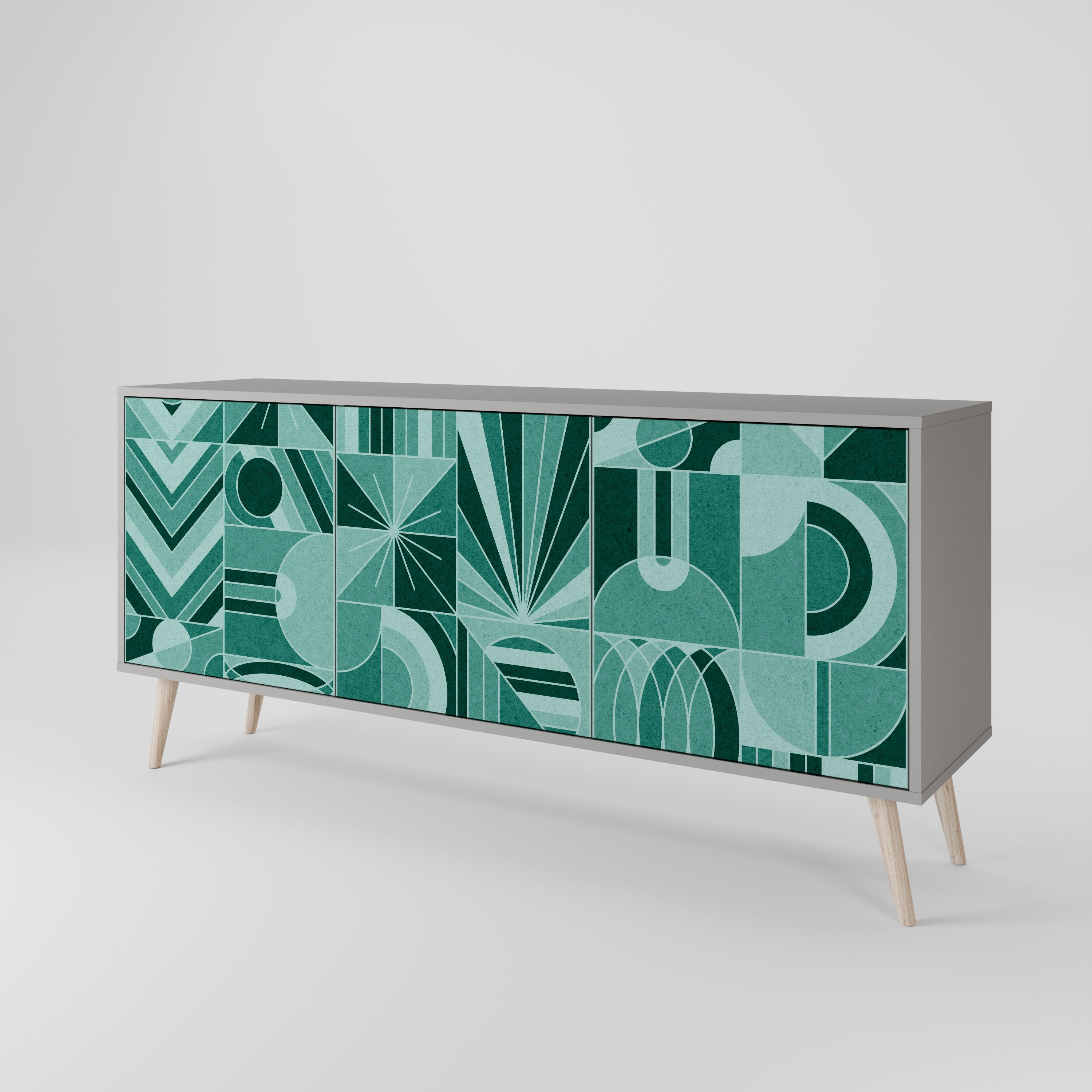 HARMONIC GRID Komoda 3-drzwiowa korpus Szary