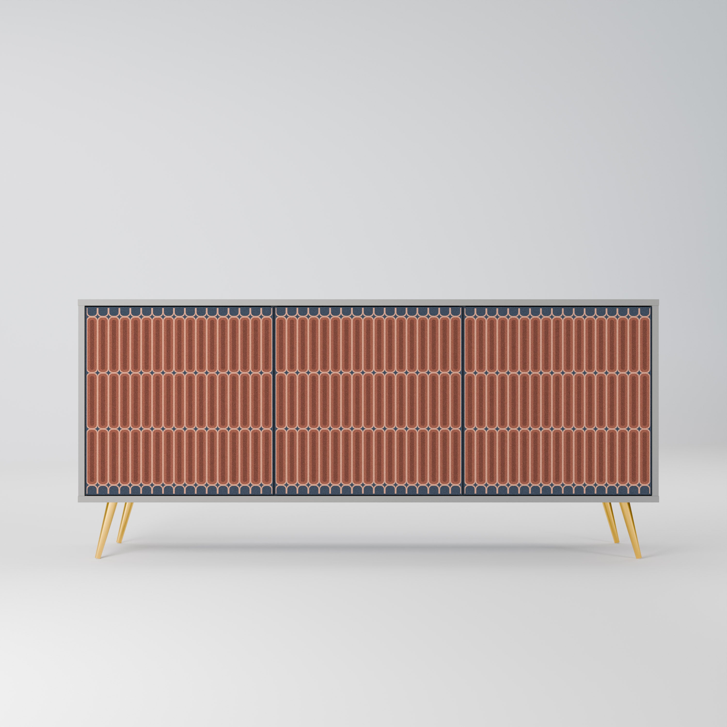 HYPNOTIC GATE Komoda 3-drzwiowa korpus Szary