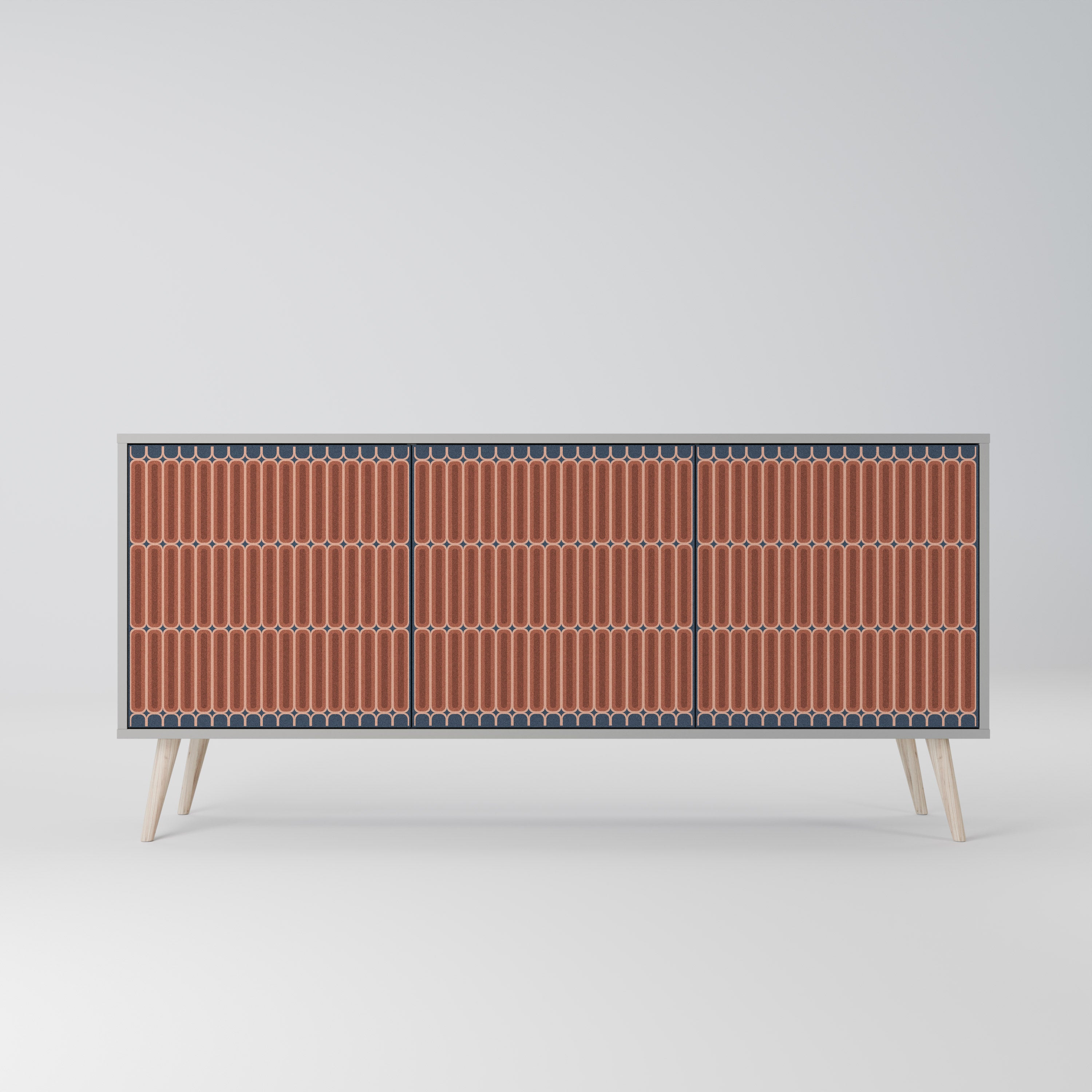 HYPNOTIC GATE Komoda 3-drzwiowa korpus Szary