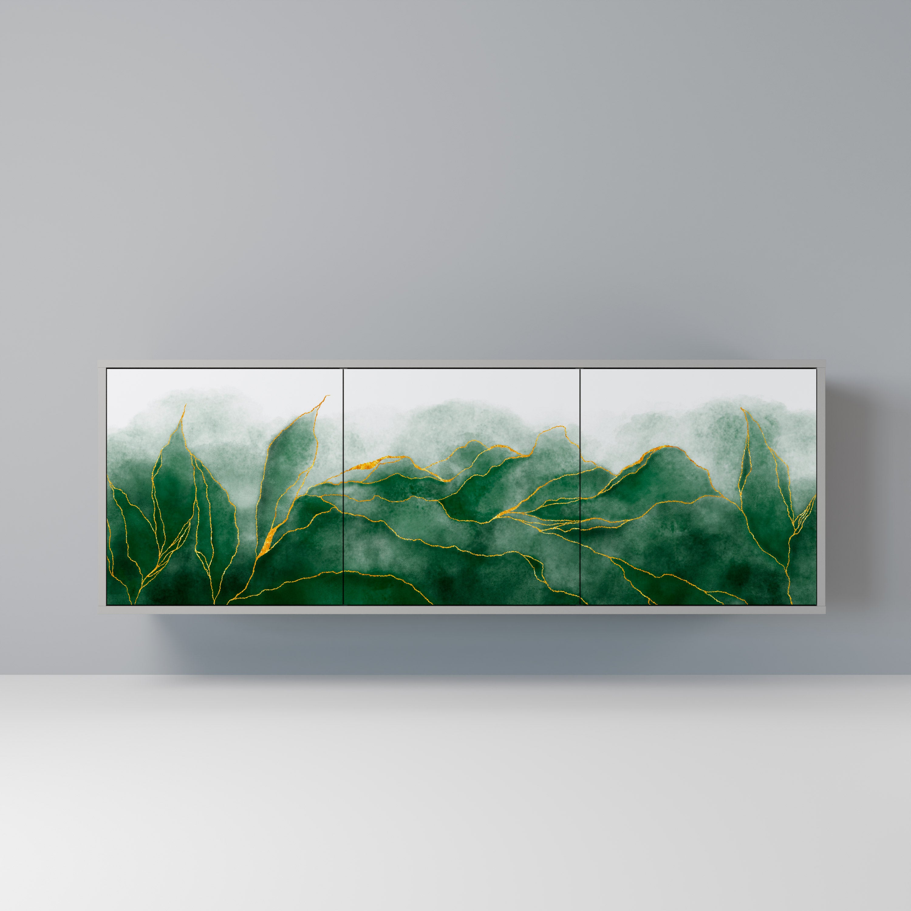 EXPENSIVE NATURE Komoda 3-drzwiowa korpus Szary