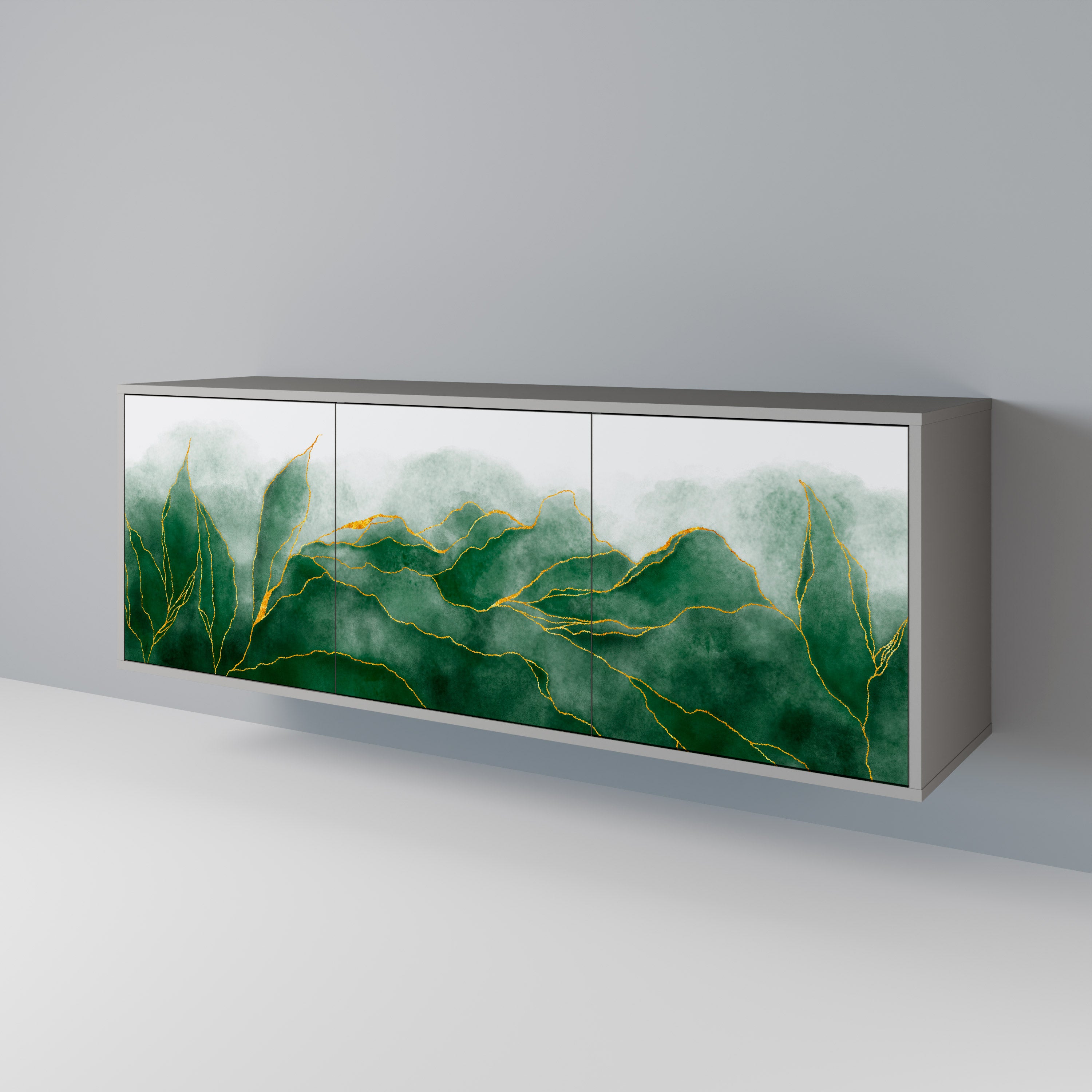EXPENSIVE NATURE Komoda 3-drzwiowa korpus Szary