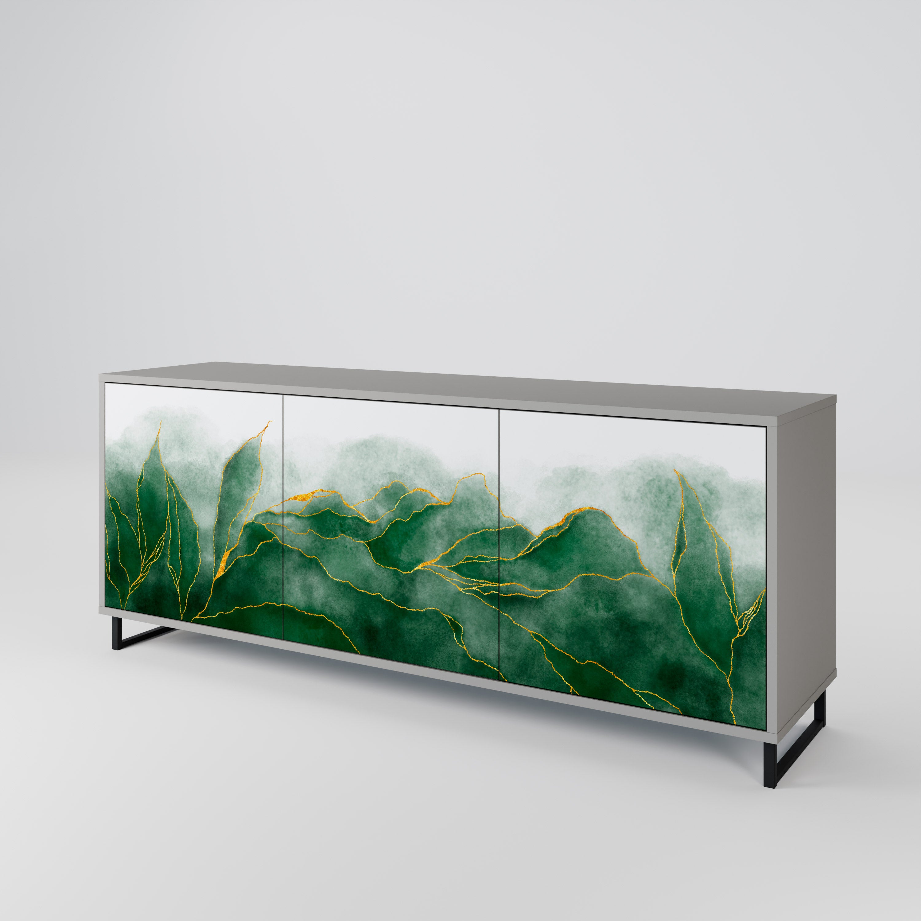 EXPENSIVE NATURE Komoda 3-drzwiowa korpus Szary
