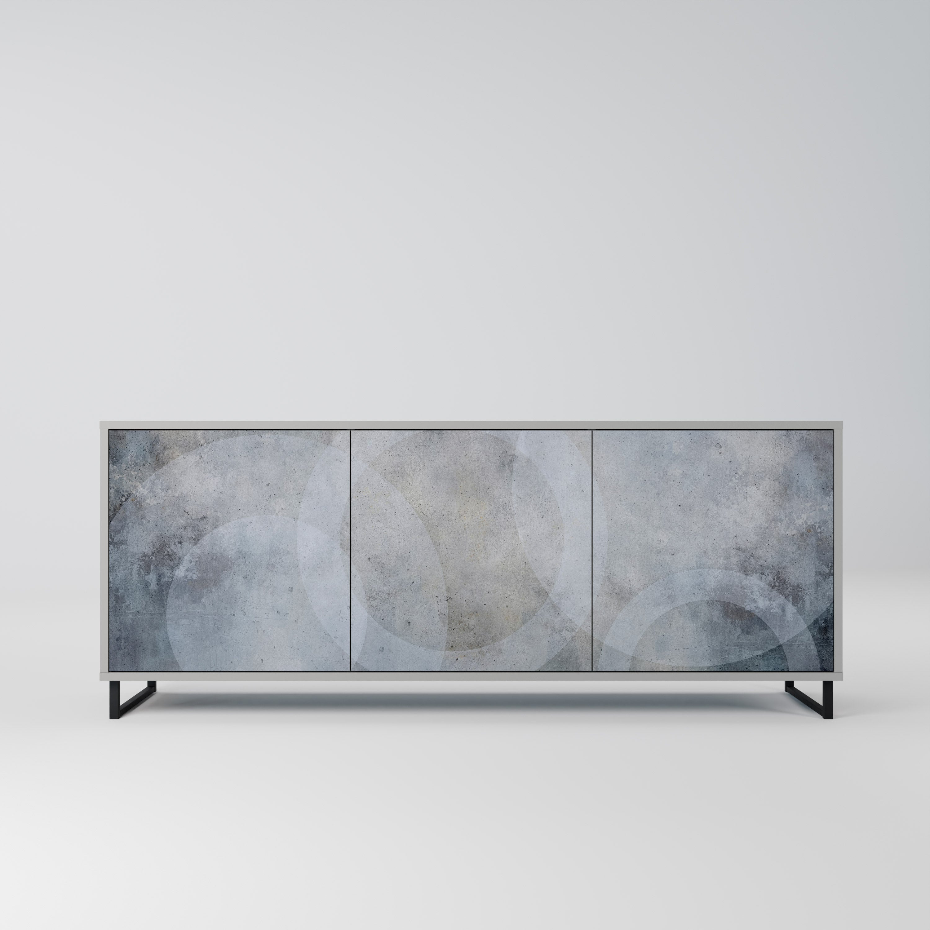 MUTED ARC Komoda 3-drzwiowa korpus Szary