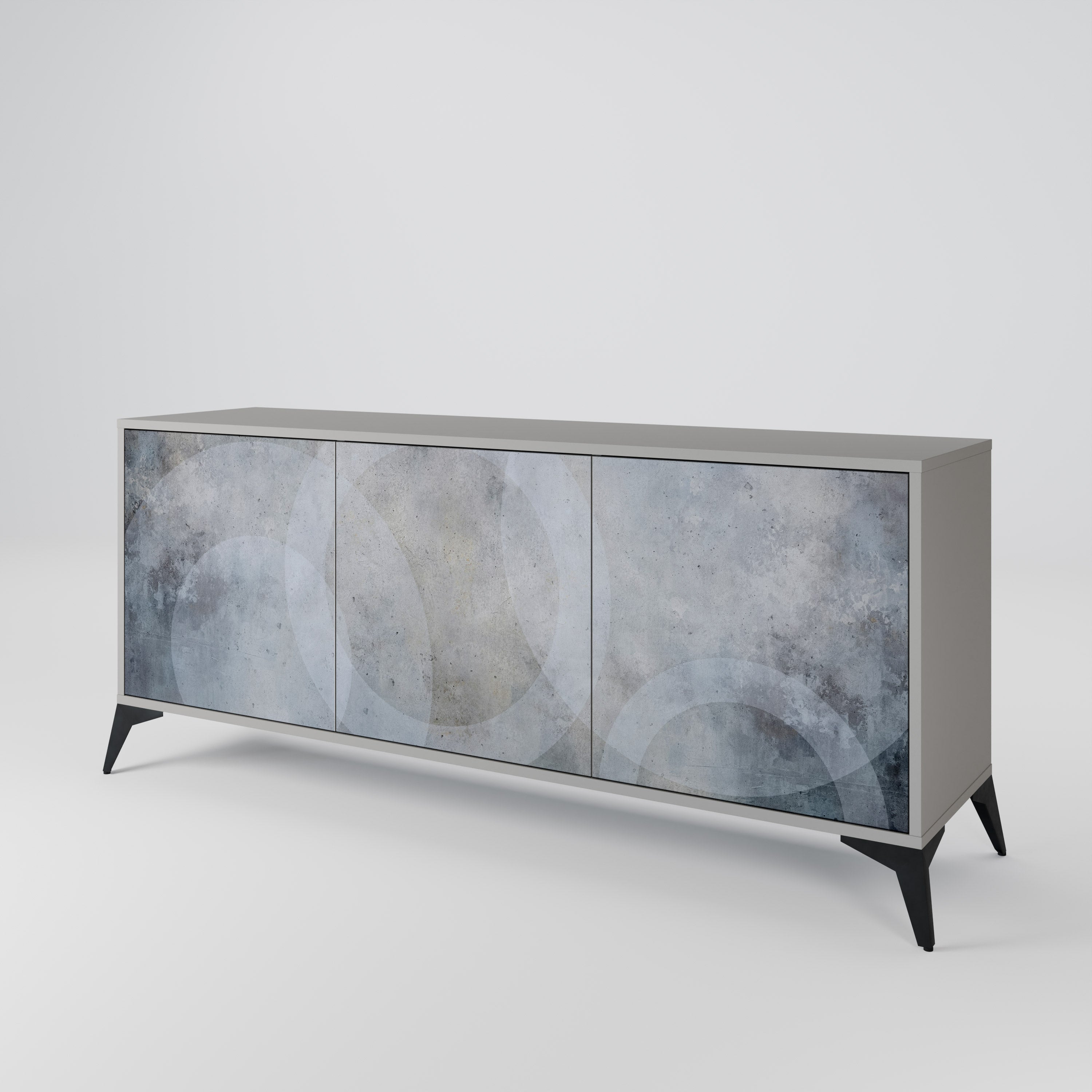 MUTED ARC Komoda 3-drzwiowa korpus Szary
