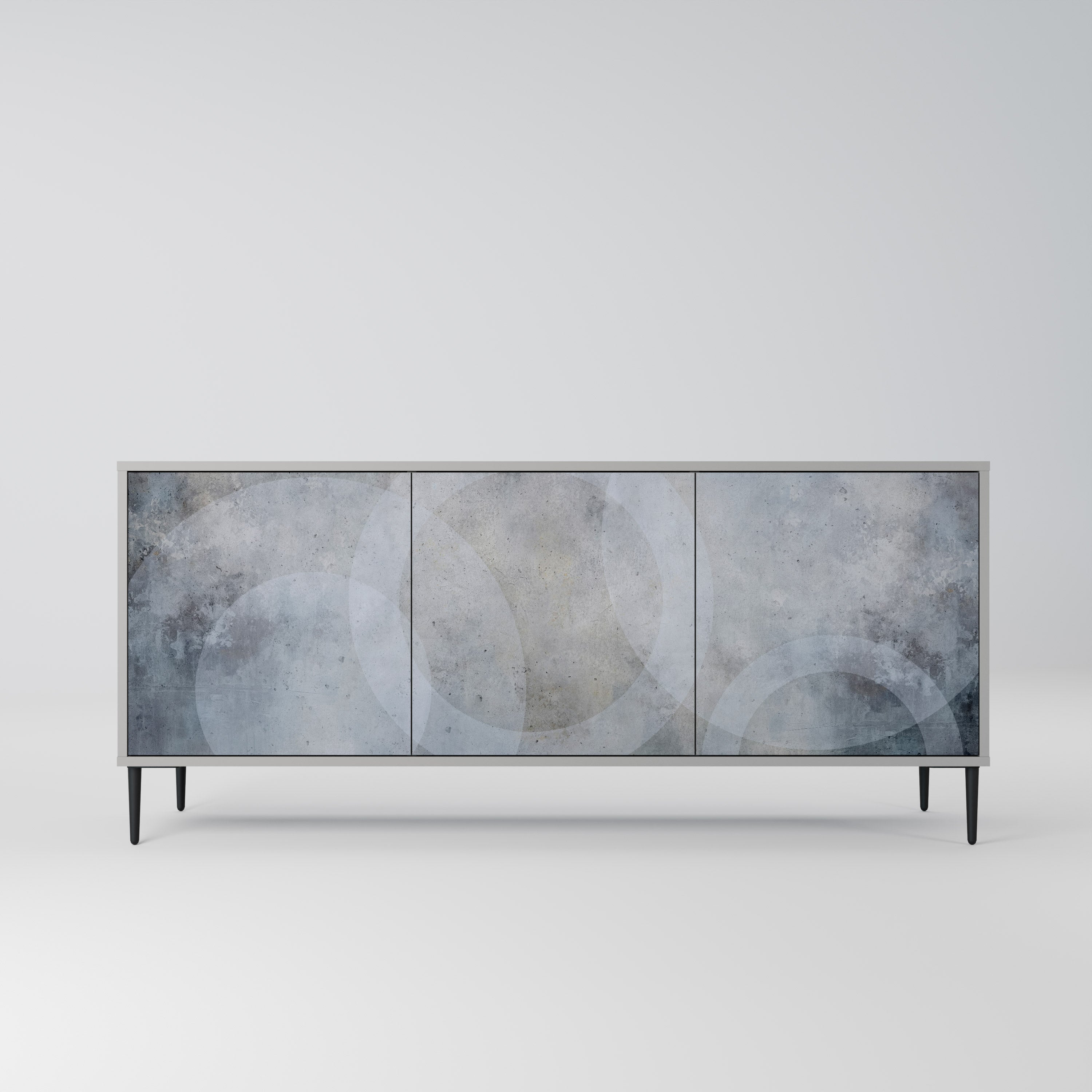 MUTED ARC Komoda 3-drzwiowa korpus Szary