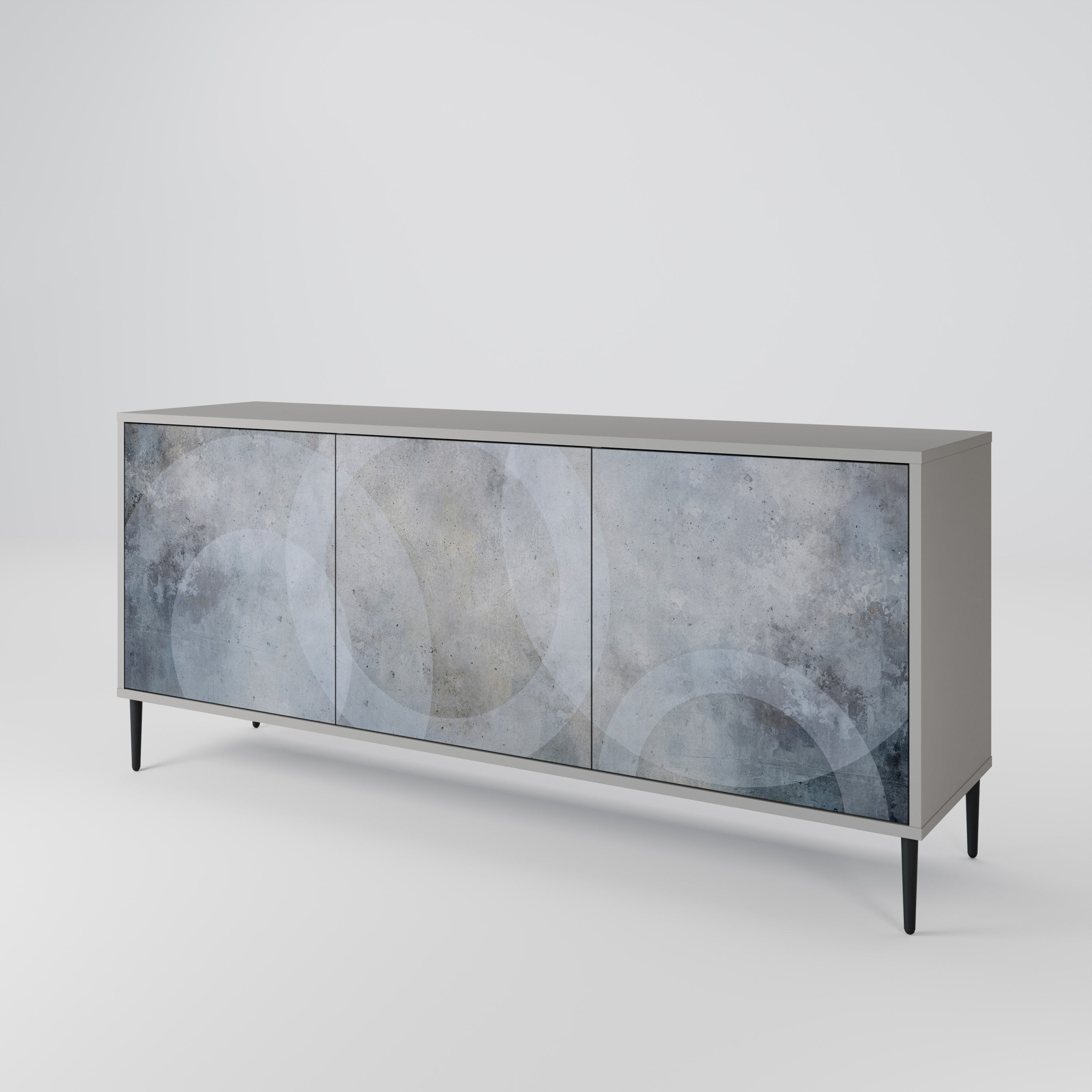 MUTED ARC Komoda 3-drzwiowa korpus Szary