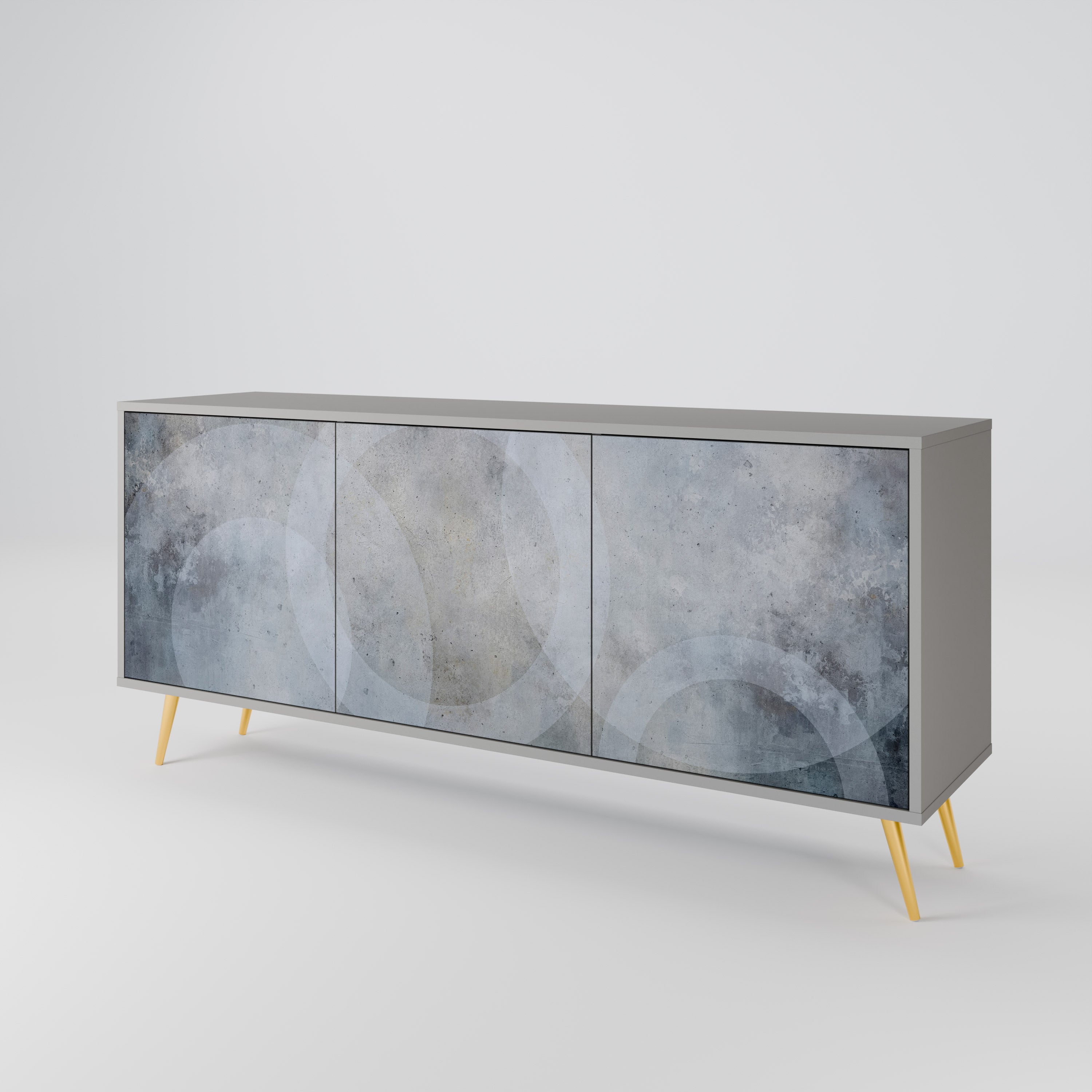 MUTED ARC Komoda 3-drzwiowa korpus Szary