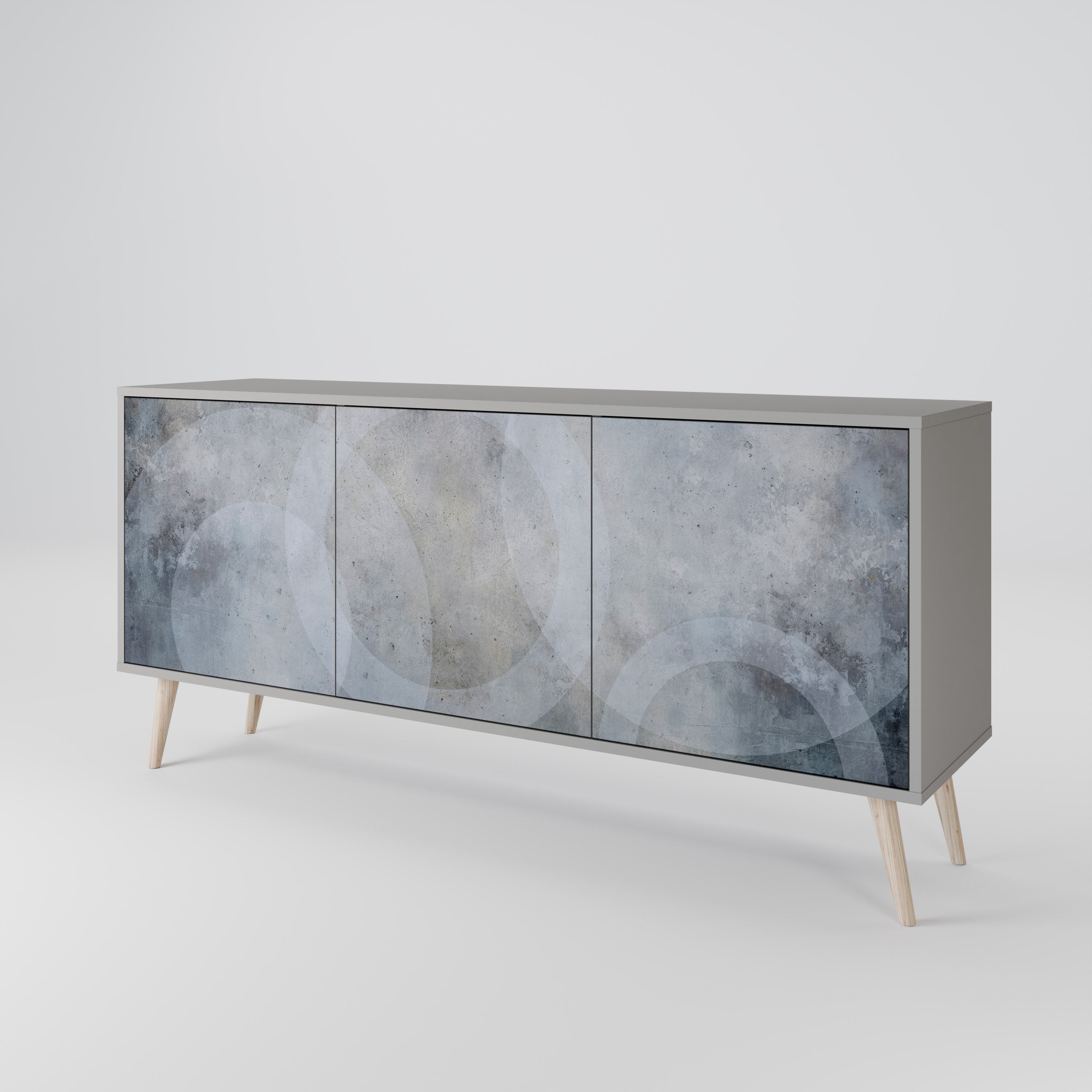 MUTED ARC Komoda 3-drzwiowa korpus Szary