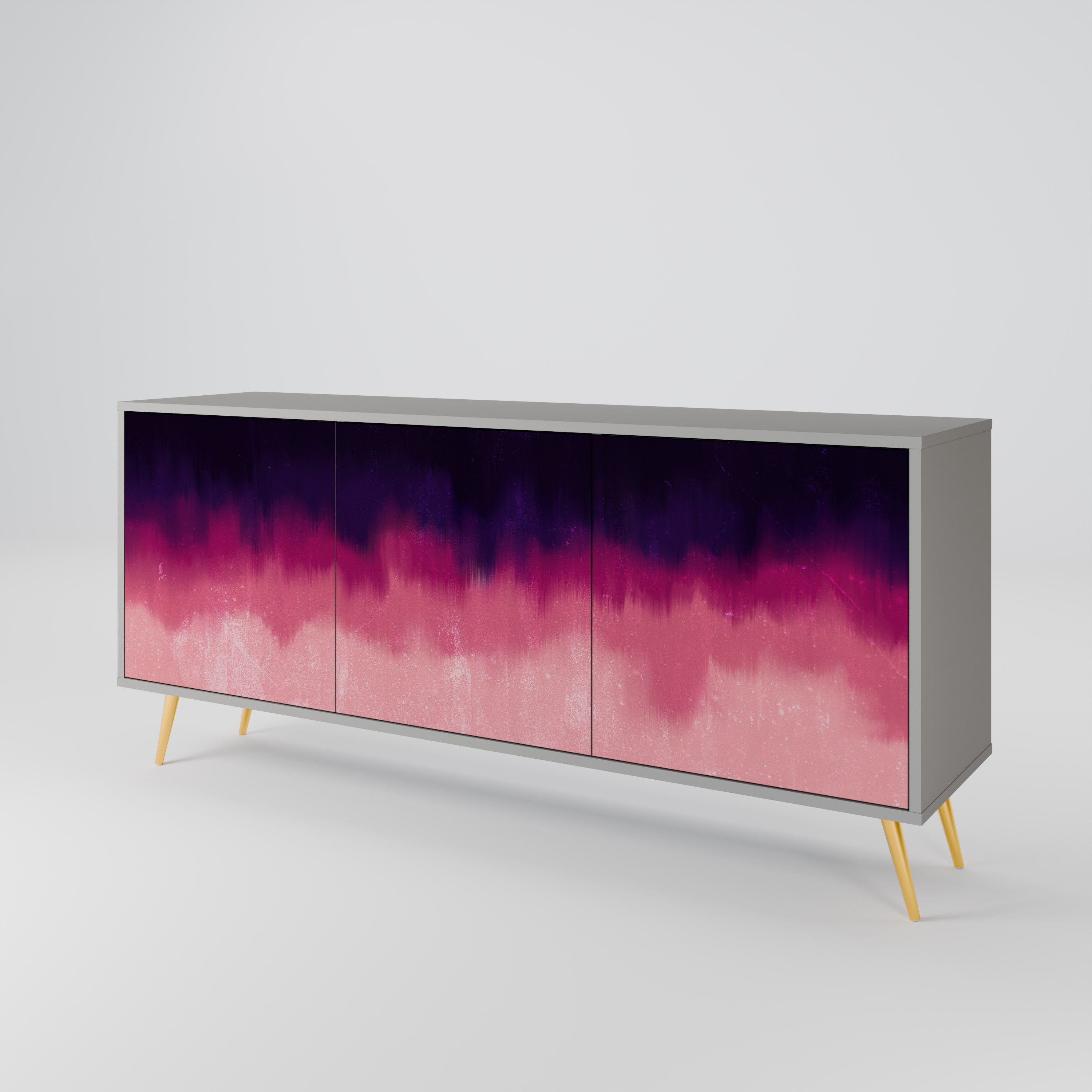 AURORA BOREALIS Komoda 3-drzwiowa korpus Szary