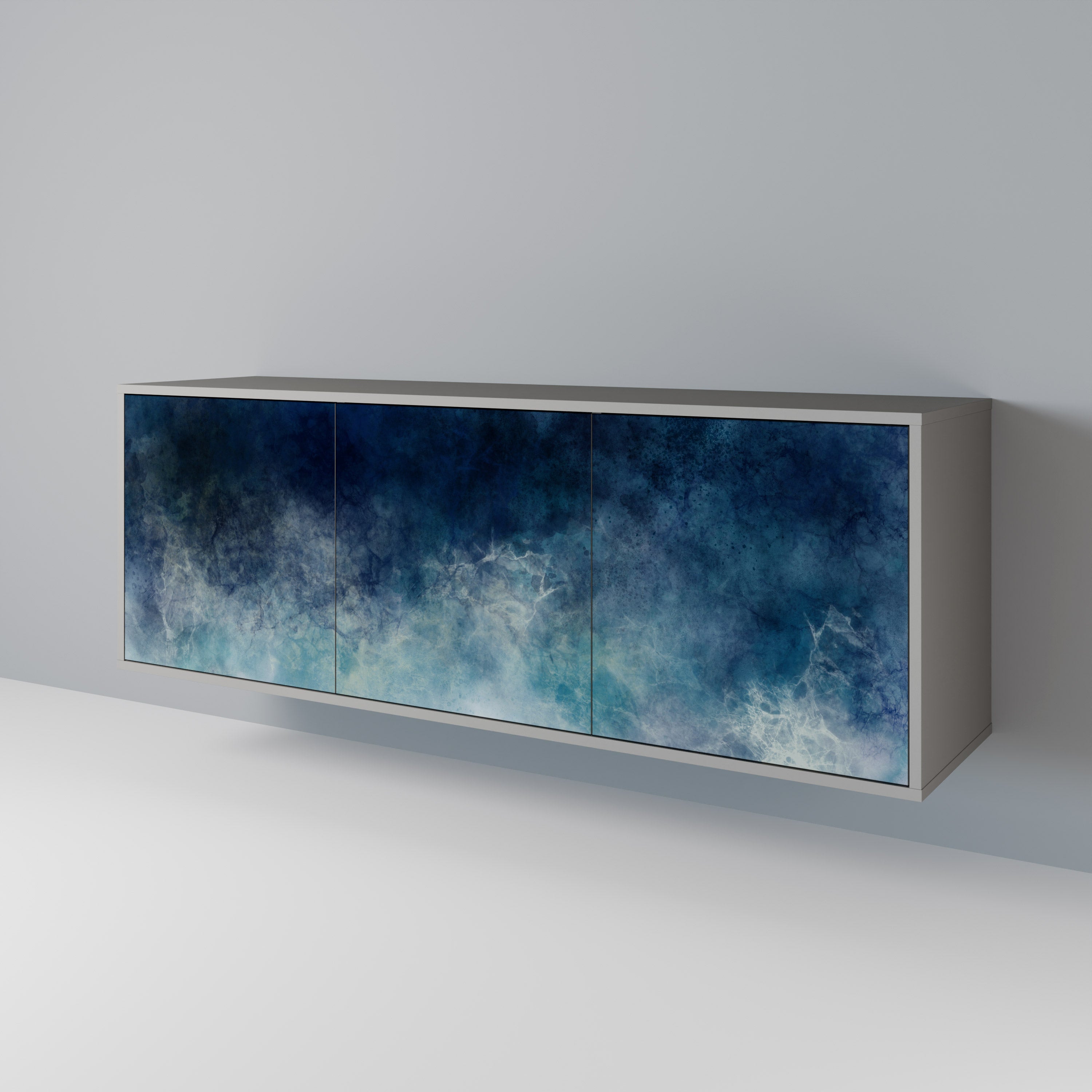 CELESTIAL FALL Komoda 3-drzwiowa korpus Szary