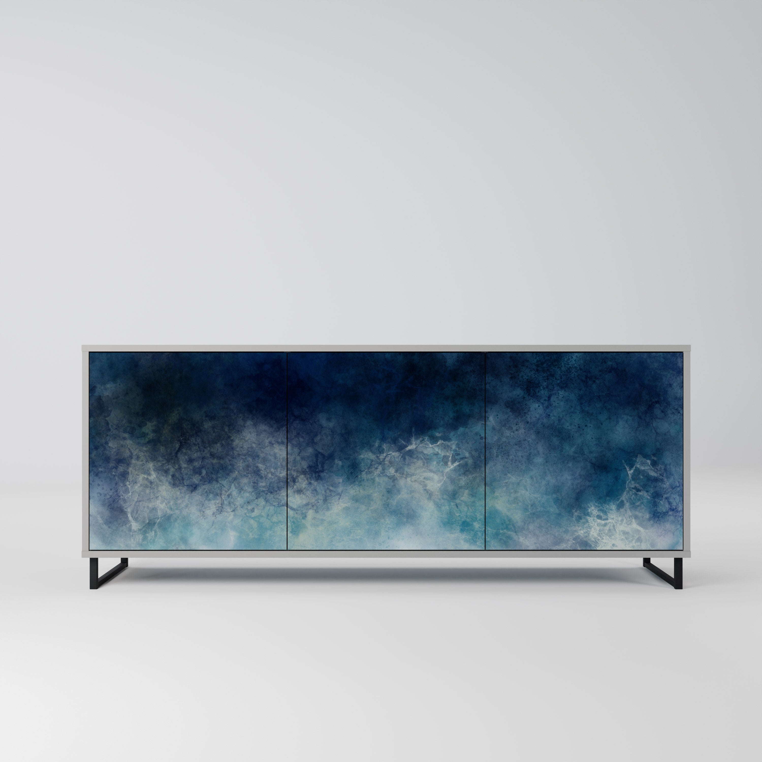 CELESTIAL FALL Komoda 3-drzwiowa korpus Szary