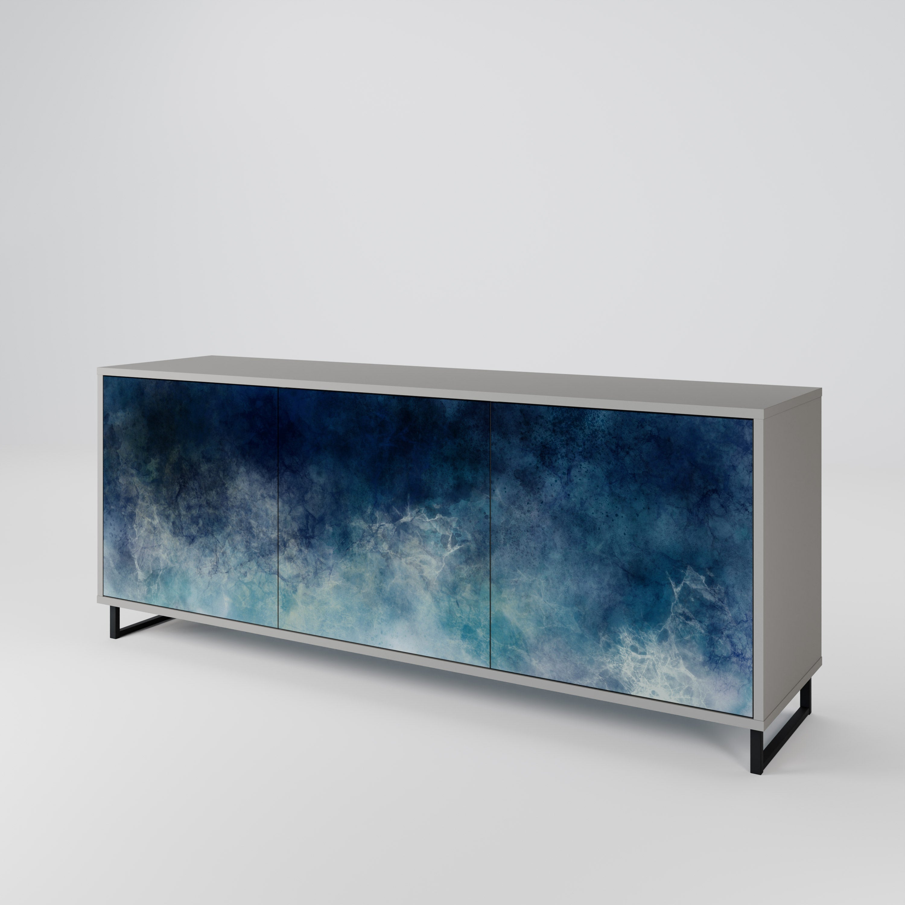 CELESTIAL FALL Komoda 3-drzwiowa korpus Szary