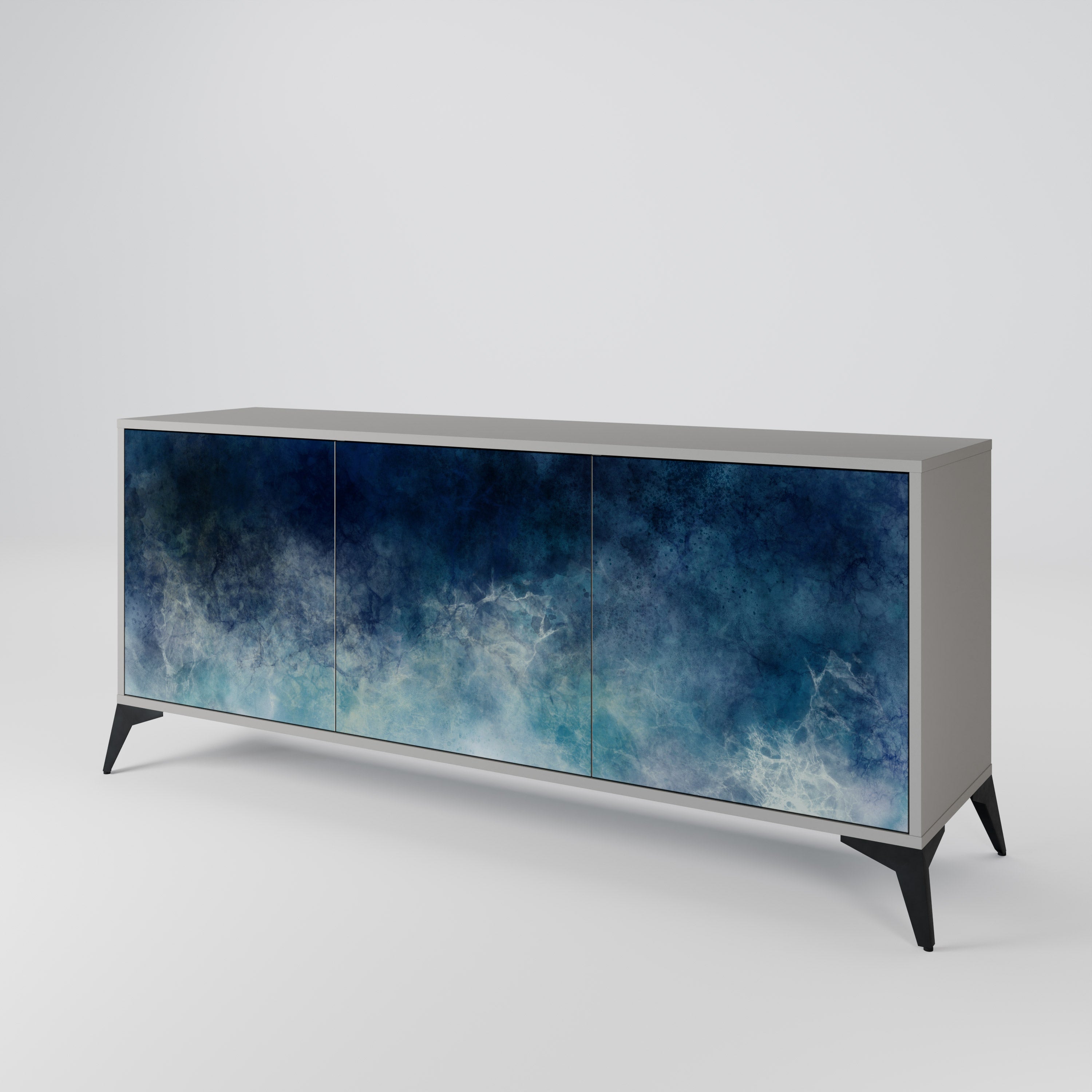CELESTIAL FALL Komoda 3-drzwiowa korpus Szary