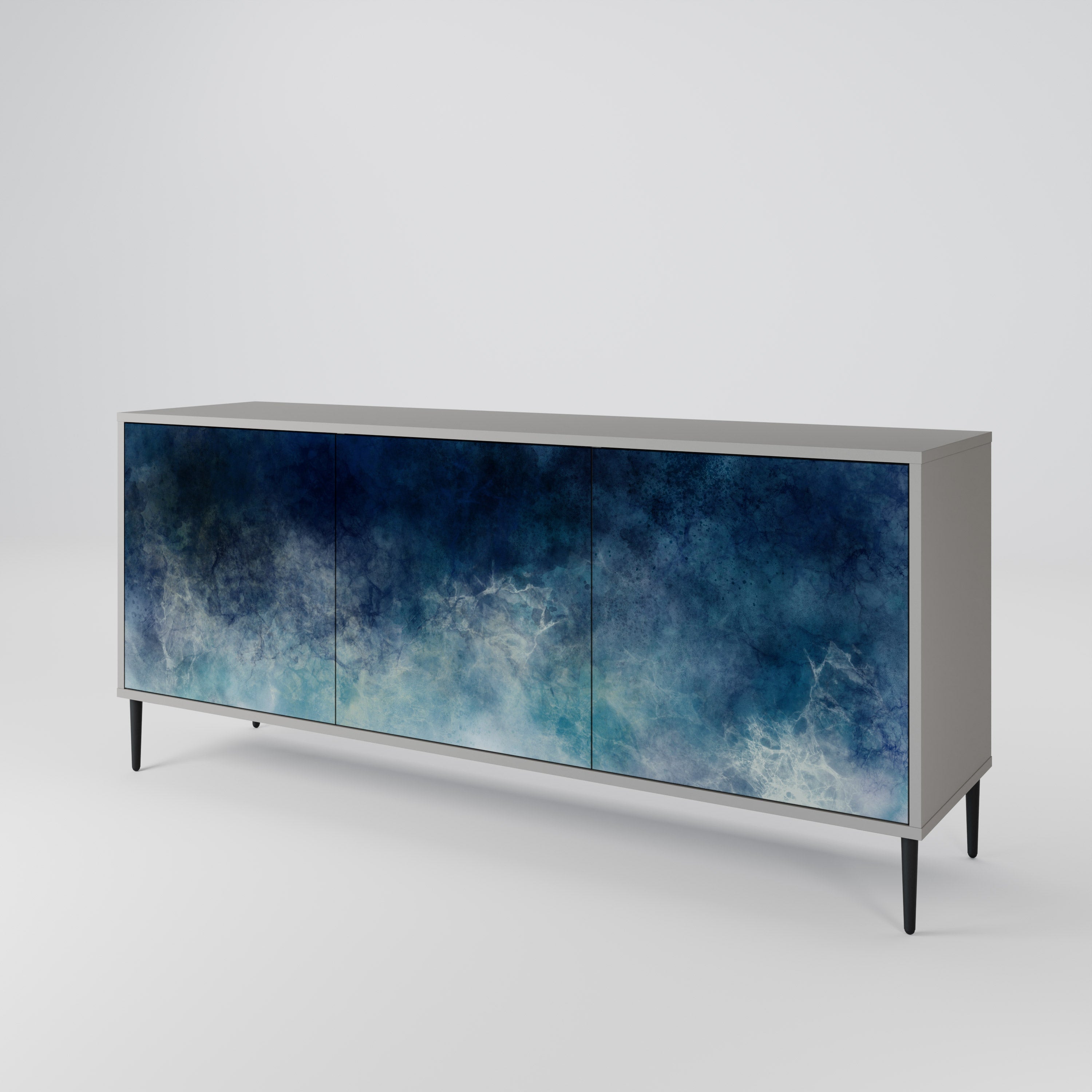 CELESTIAL FALL Komoda 3-drzwiowa korpus Szary