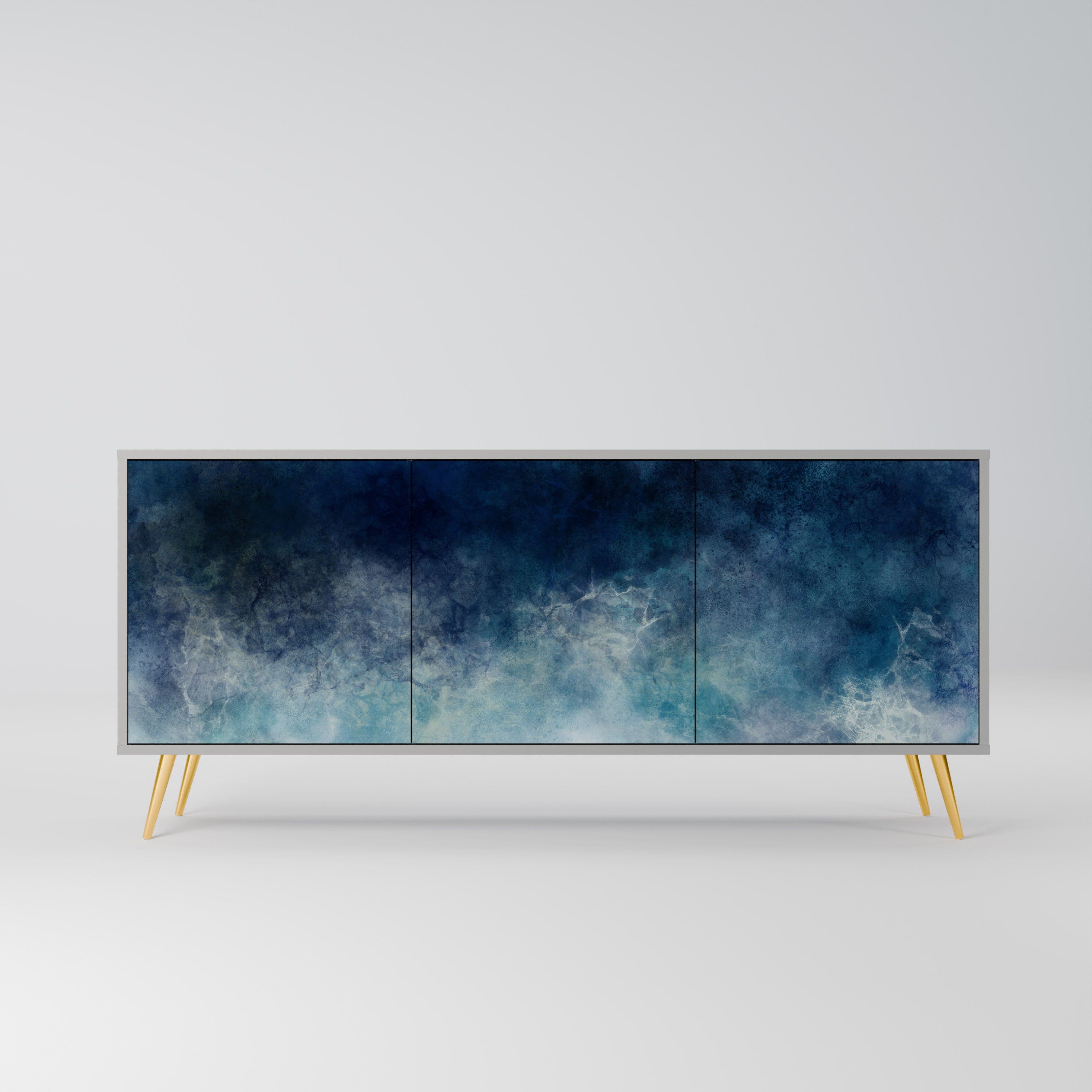 CELESTIAL FALL Komoda 3-drzwiowa korpus Szary
