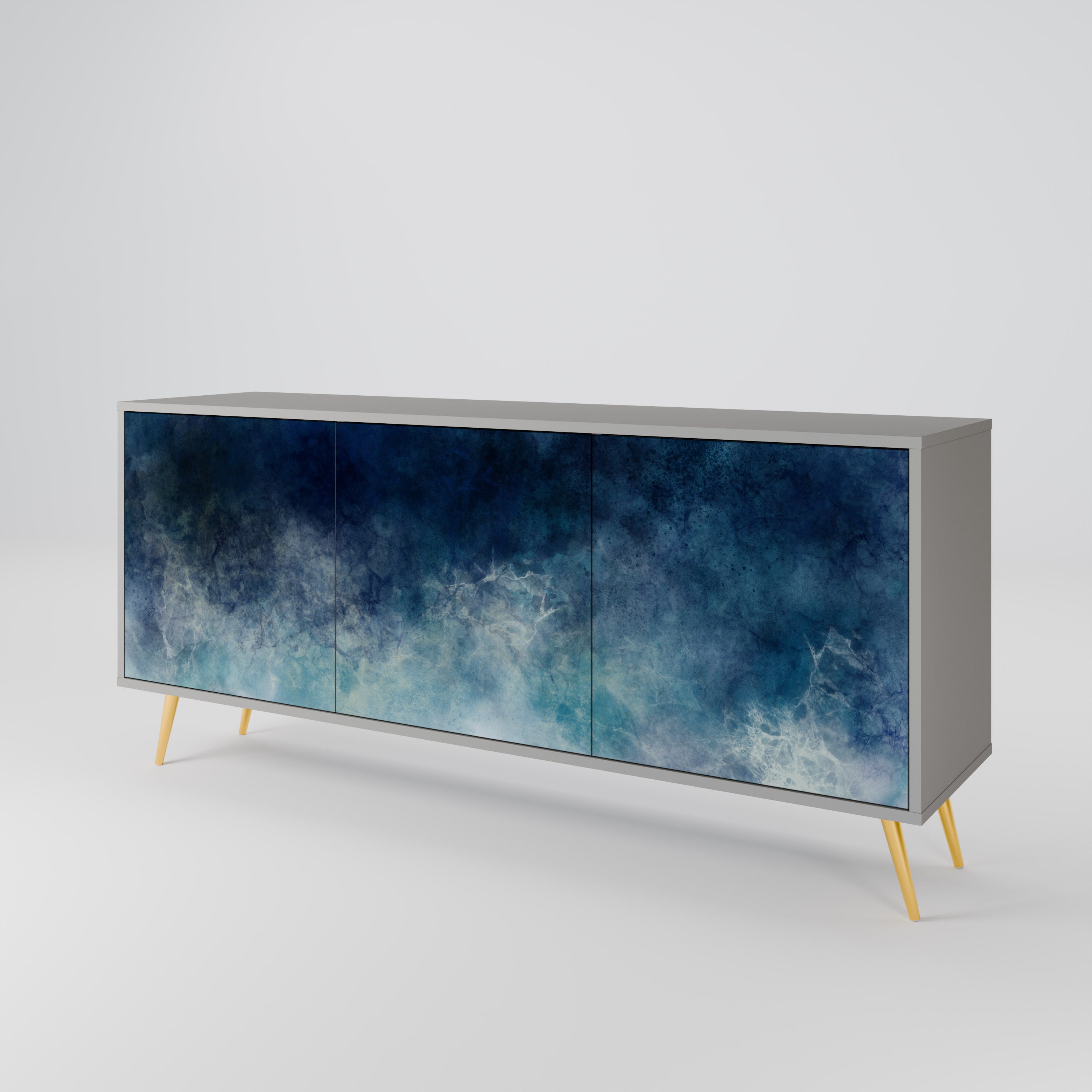 CELESTIAL FALL Komoda 3-drzwiowa korpus Szary