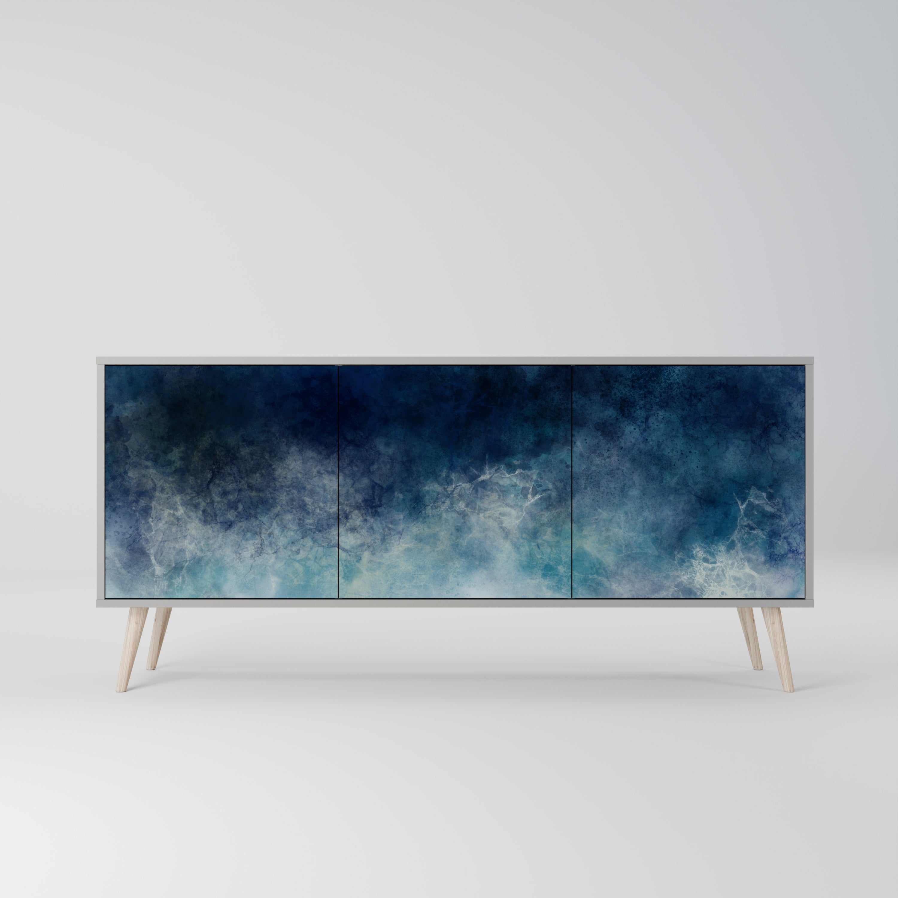 CELESTIAL FALL Komoda 3-drzwiowa korpus Szary
