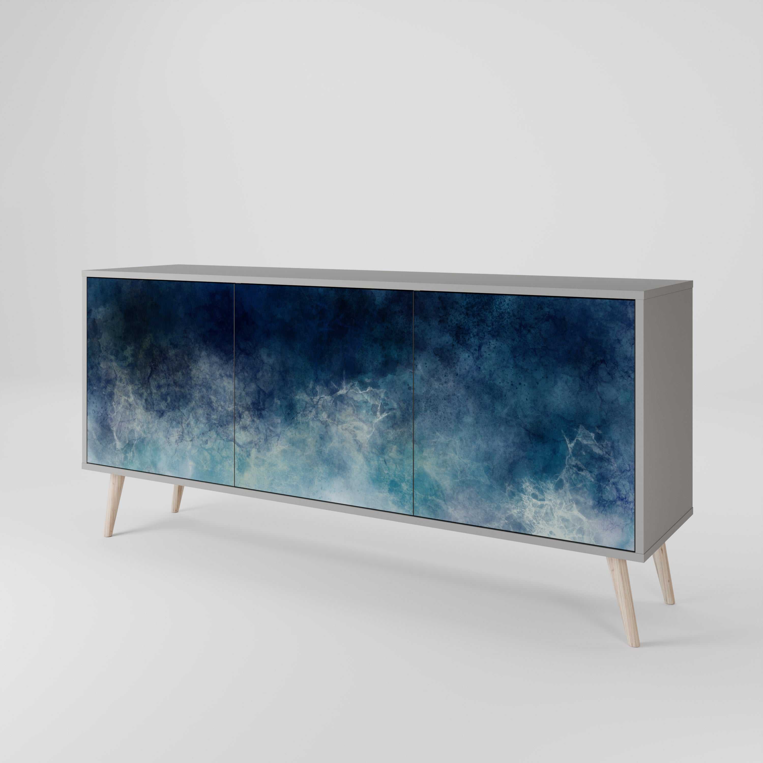 CELESTIAL FALL Komoda 3-drzwiowa korpus Szary