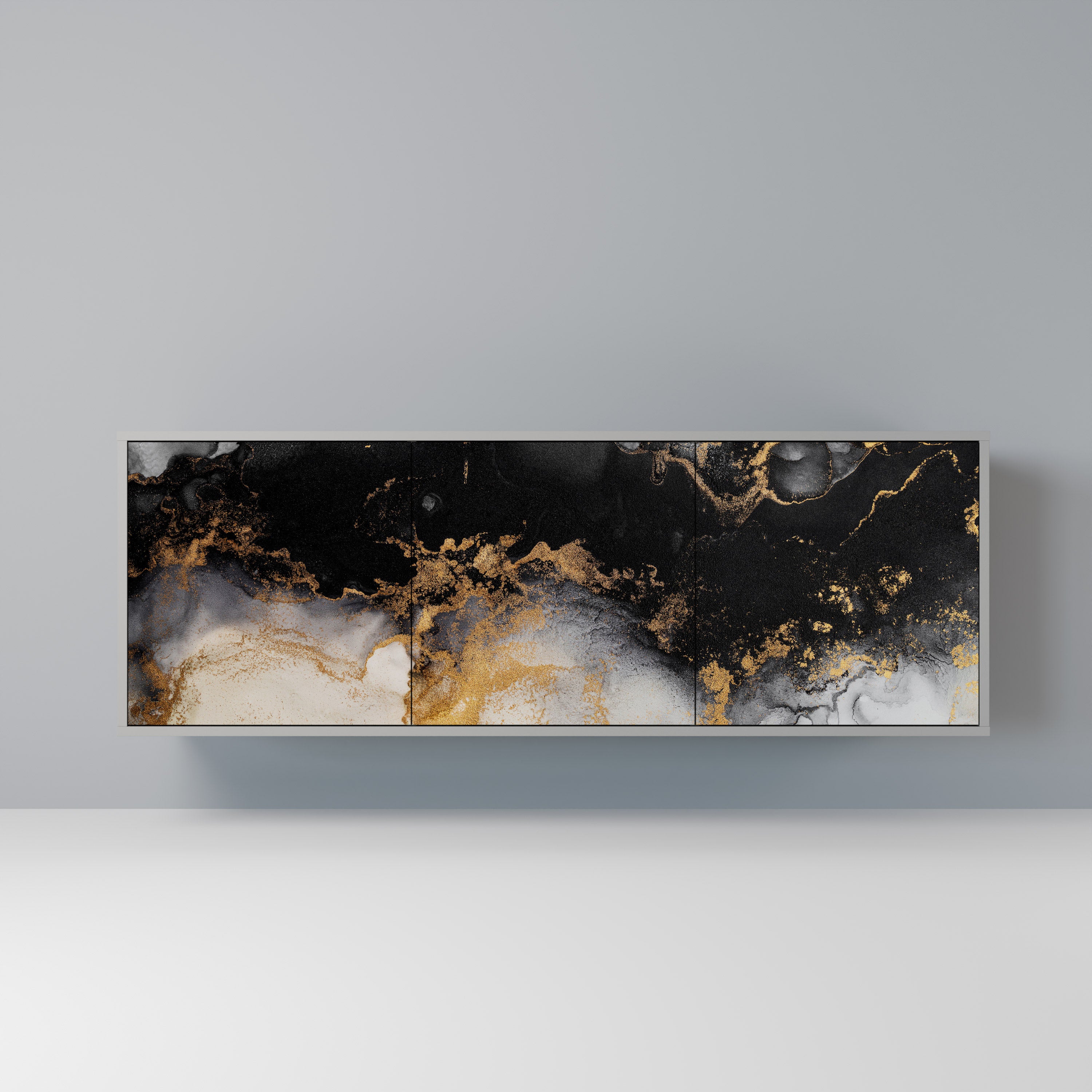 MARBLE OF TOMMORROW Komoda 3-drzwiowa korpus Szary