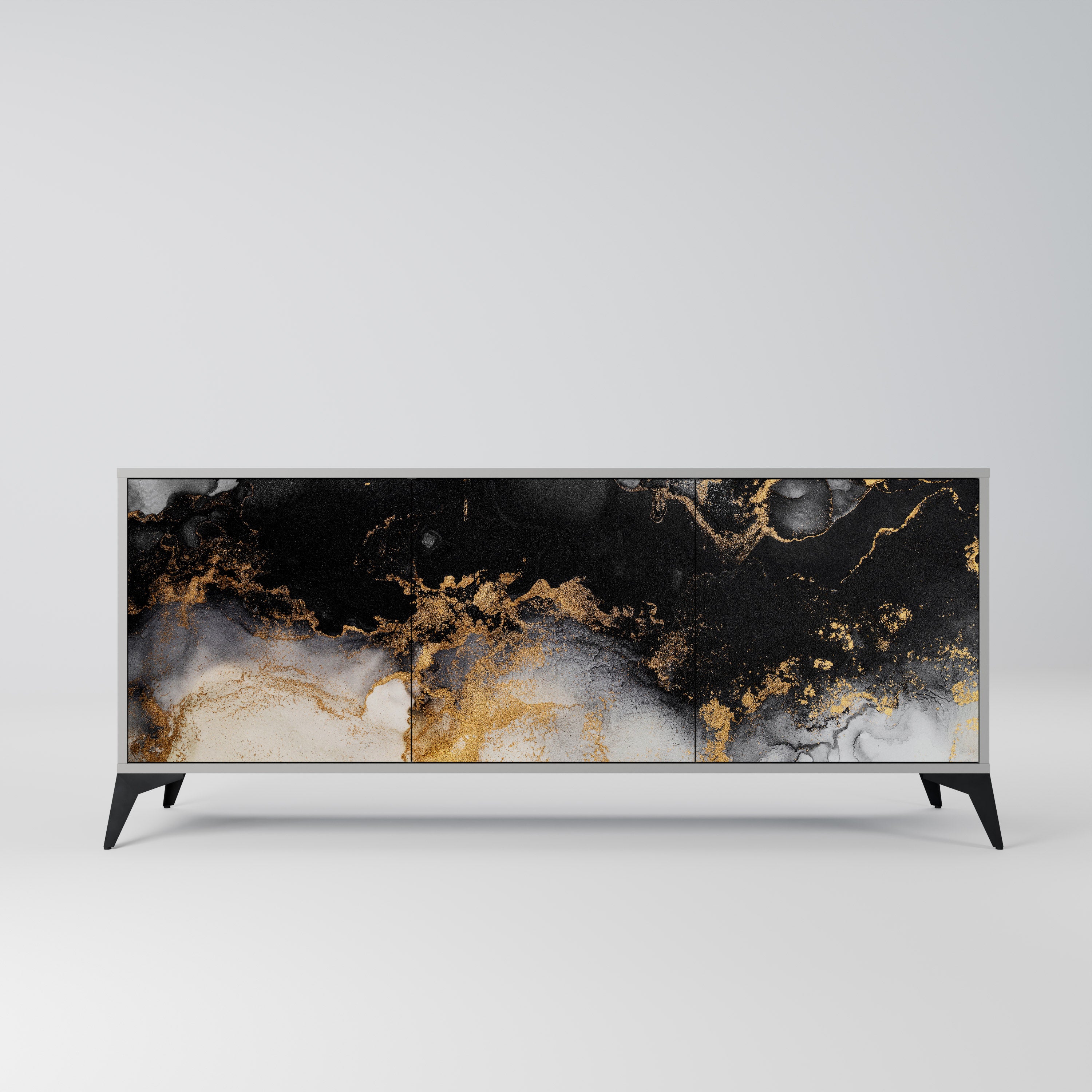 MARBLE OF TOMMORROW Komoda 3-drzwiowa korpus Szary