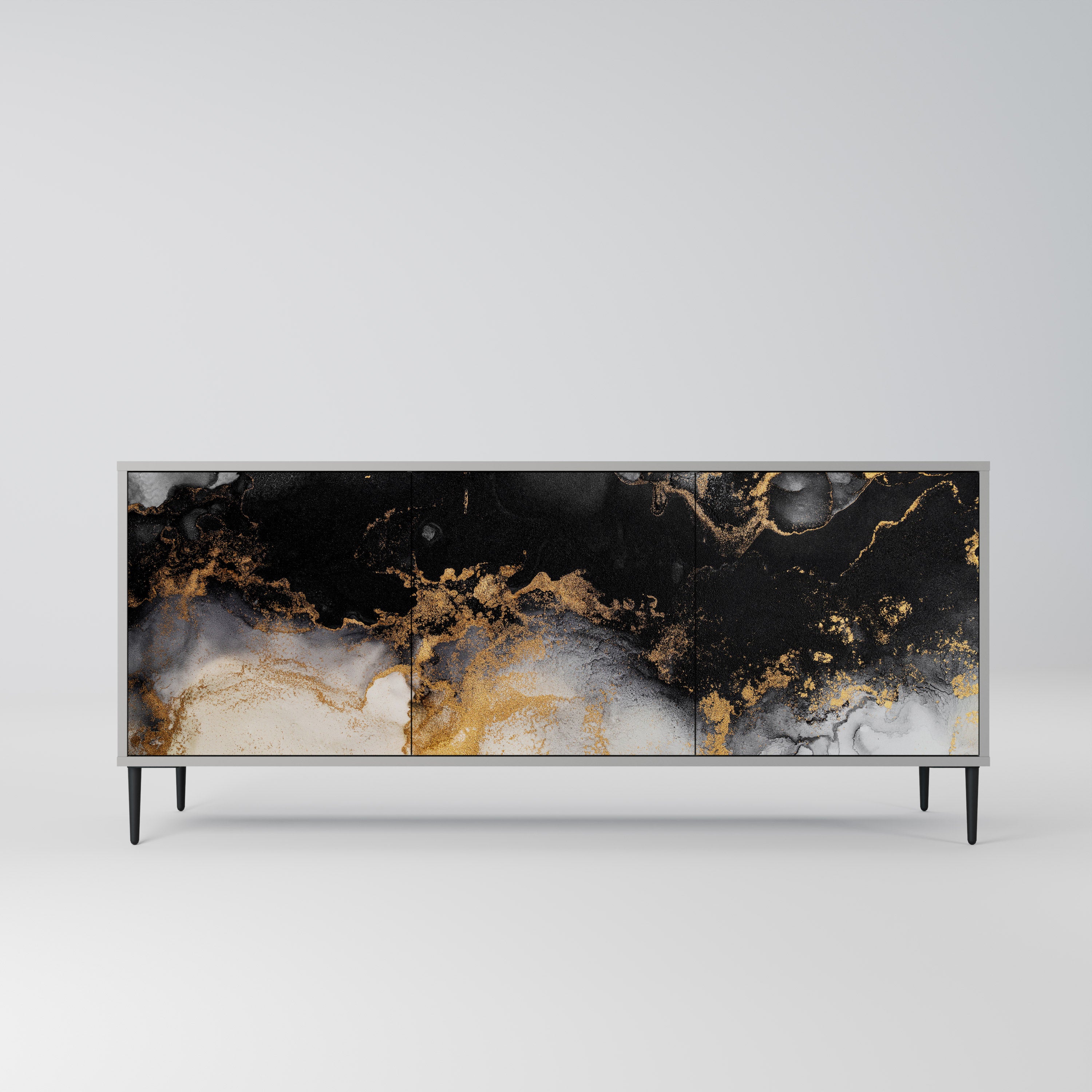 MARBLE OF TOMMORROW Komoda 3-drzwiowa korpus Szary