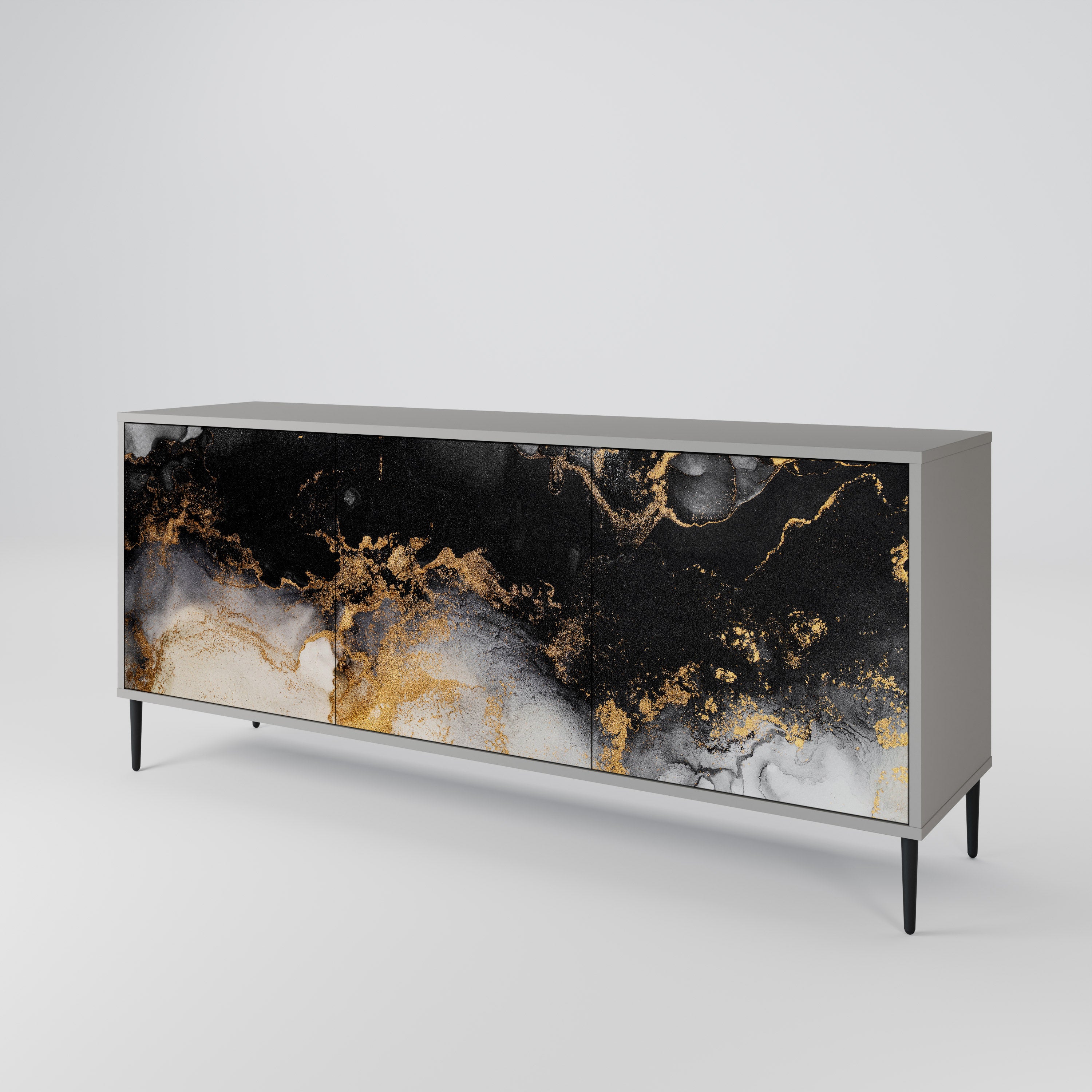 MARBLE OF TOMMORROW Komoda 3-drzwiowa korpus Szary