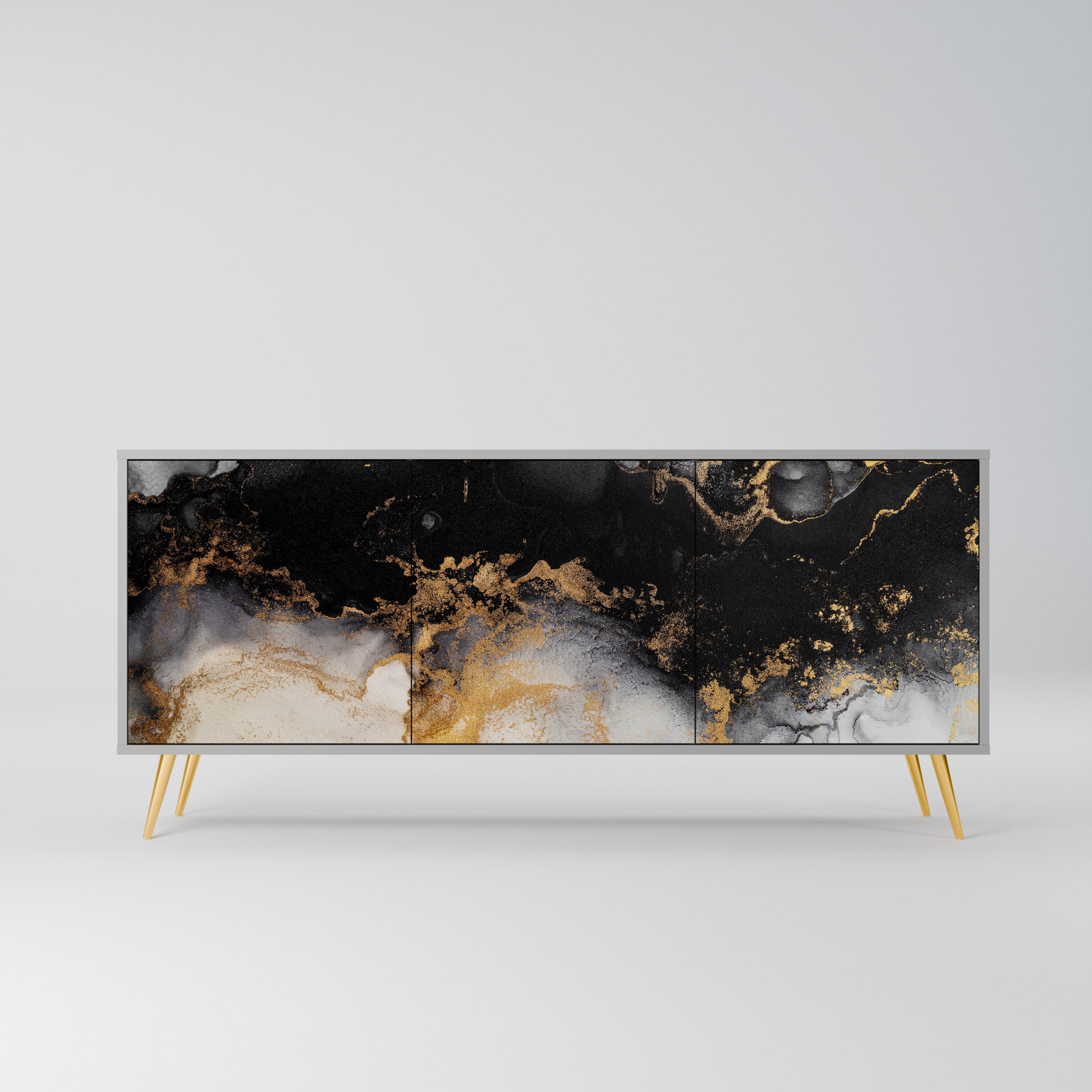 MARBLE OF TOMMORROW Komoda 3-drzwiowa korpus Szary