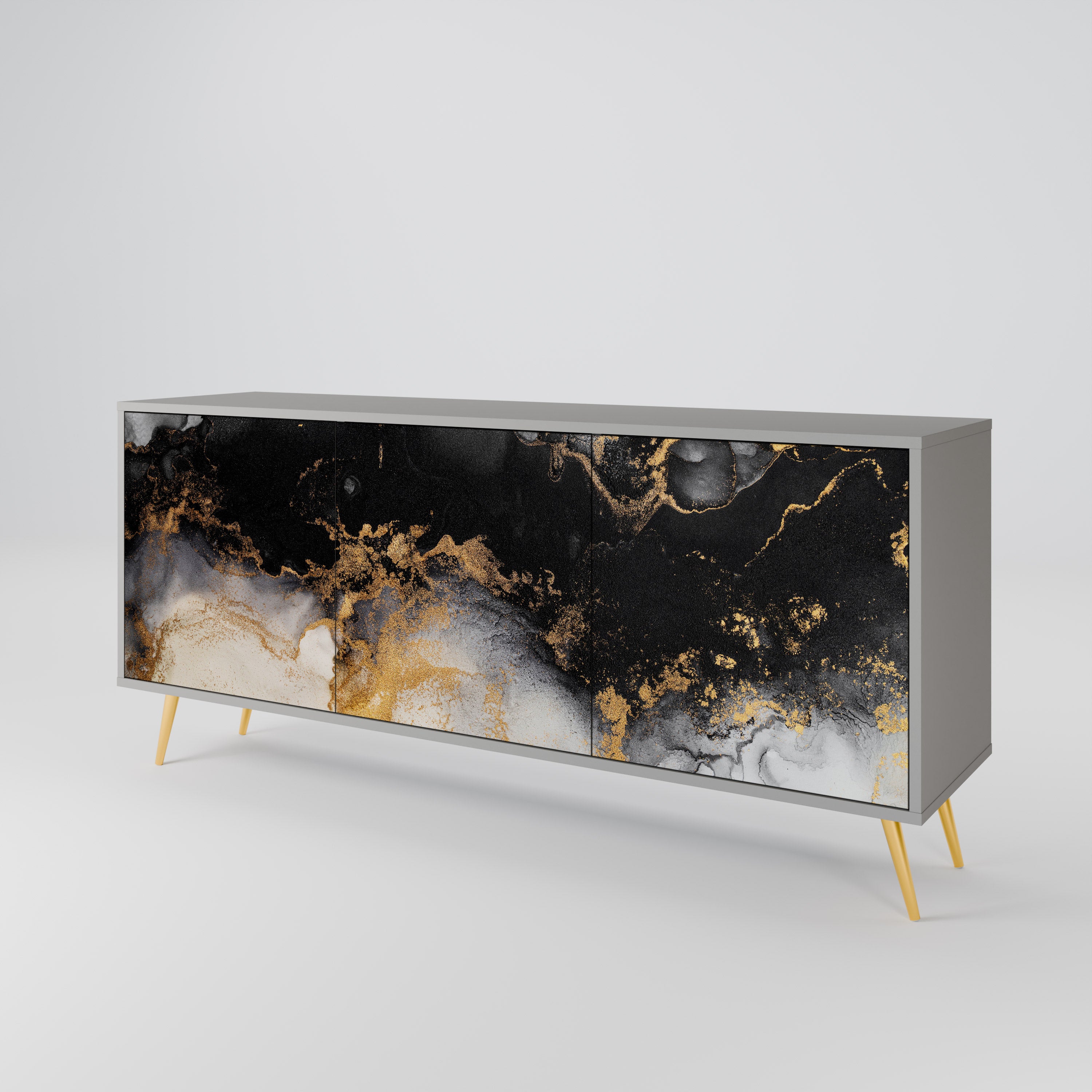 MARBLE OF TOMMORROW Komoda 3-drzwiowa korpus Szary