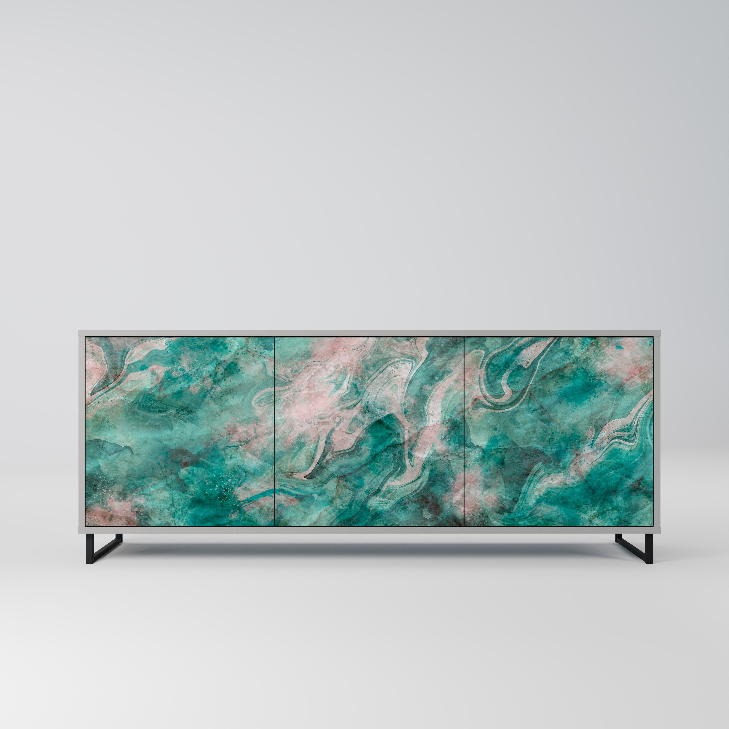 ABSTRACT ALCHEMY Komoda 3-drzwiowa korpus Szary