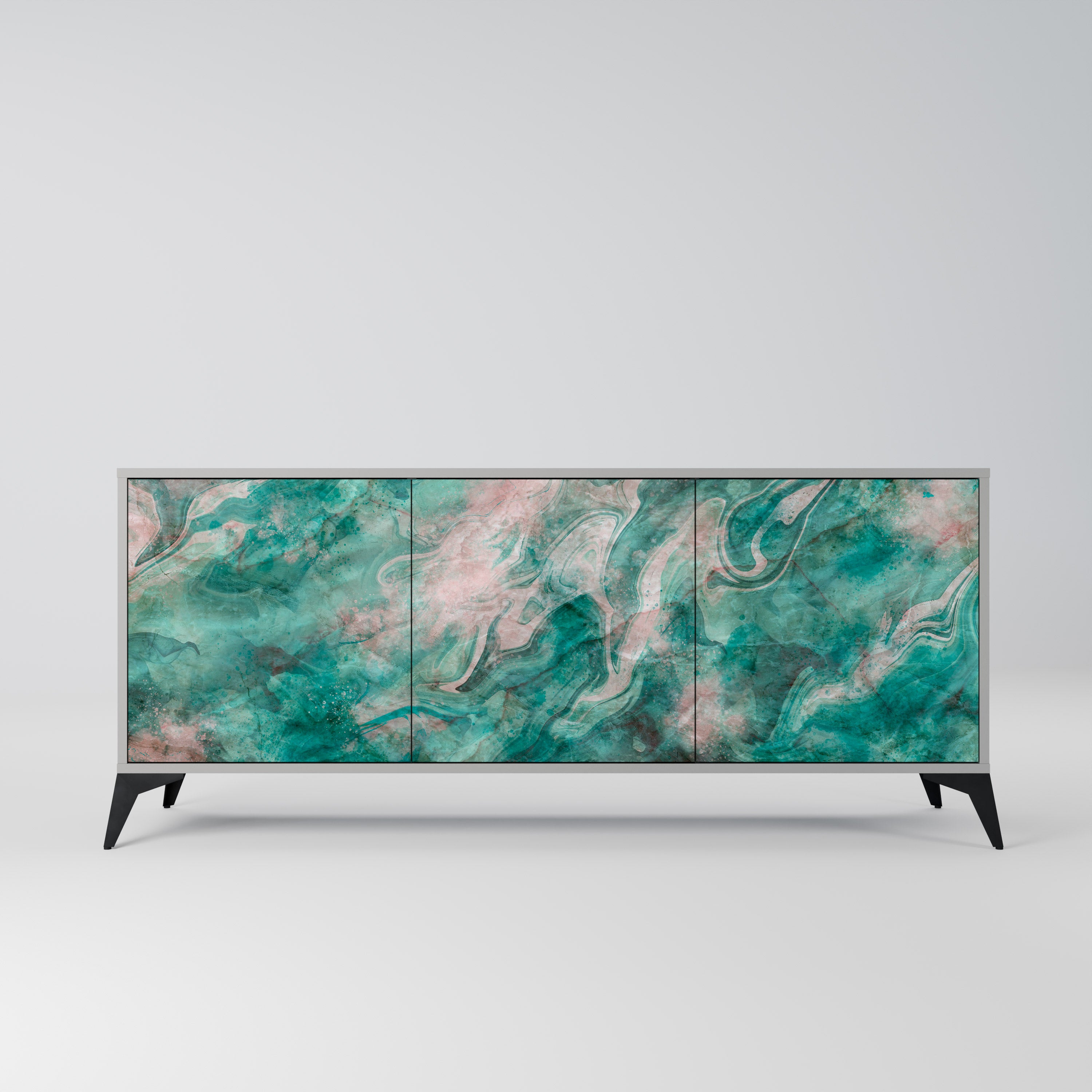 ABSTRACT ALCHEMY Komoda 3-drzwiowa korpus Szary