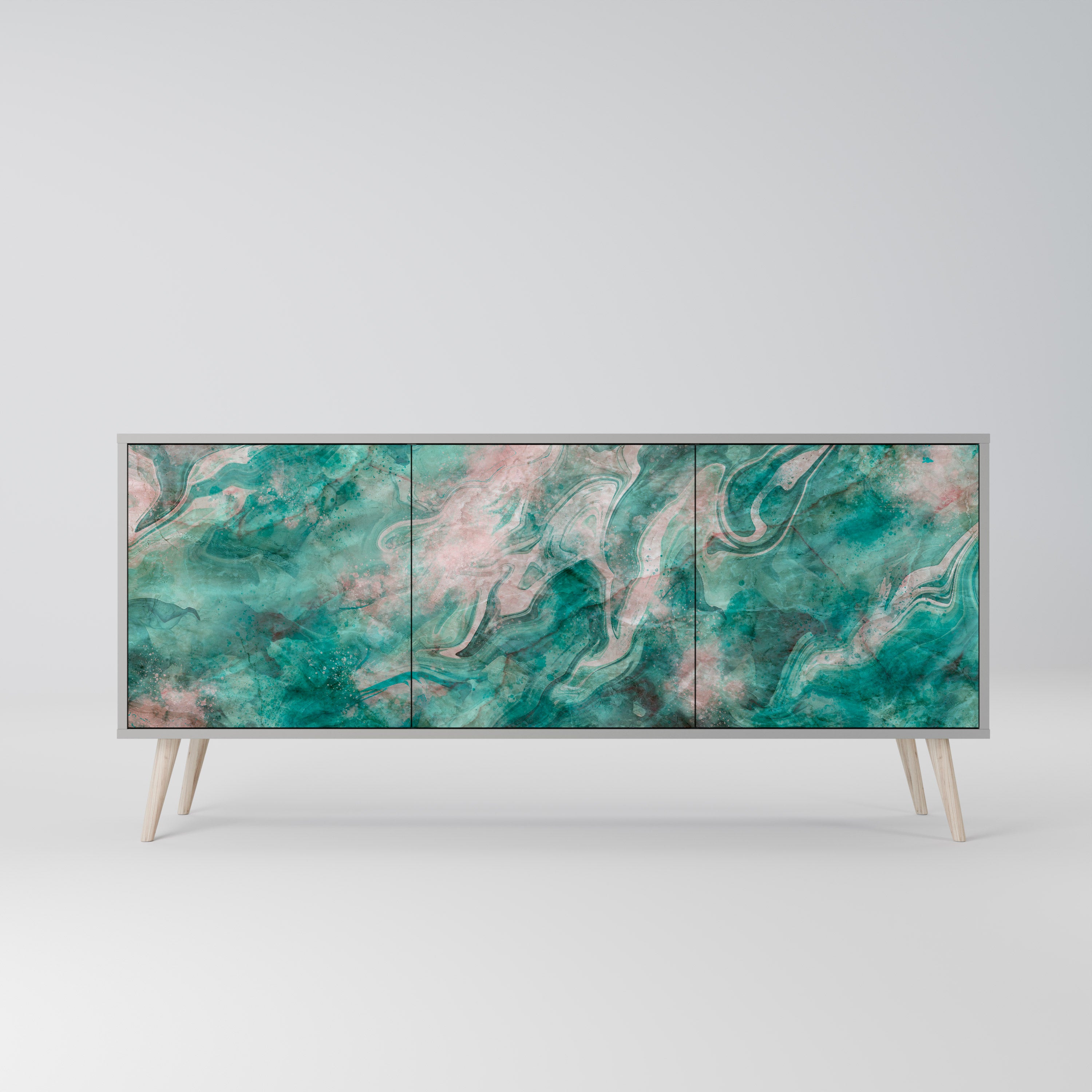 ABSTRACT ALCHEMY Komoda 3-drzwiowa korpus Szary