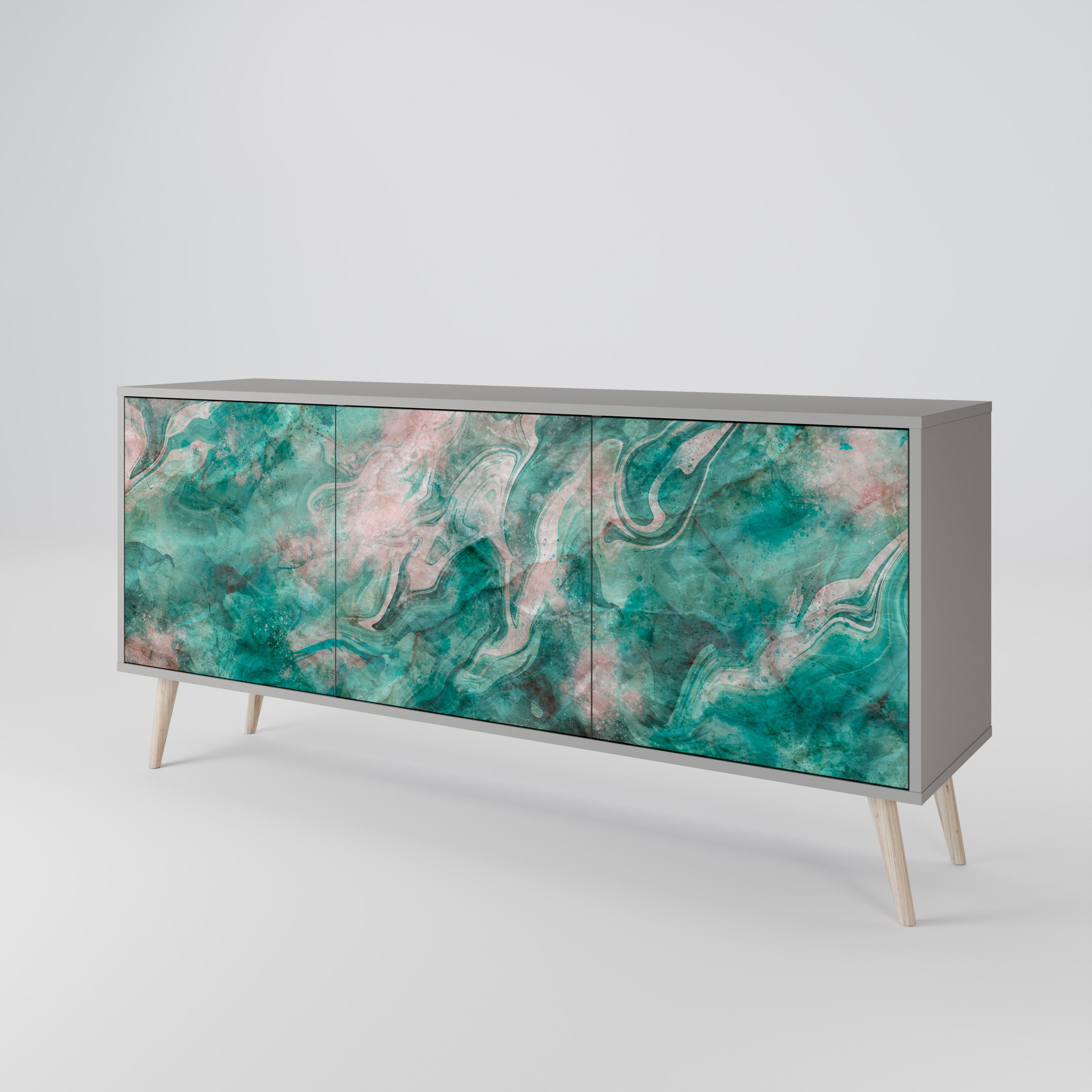 ABSTRACT ALCHEMY Komoda 3-drzwiowa korpus Szary