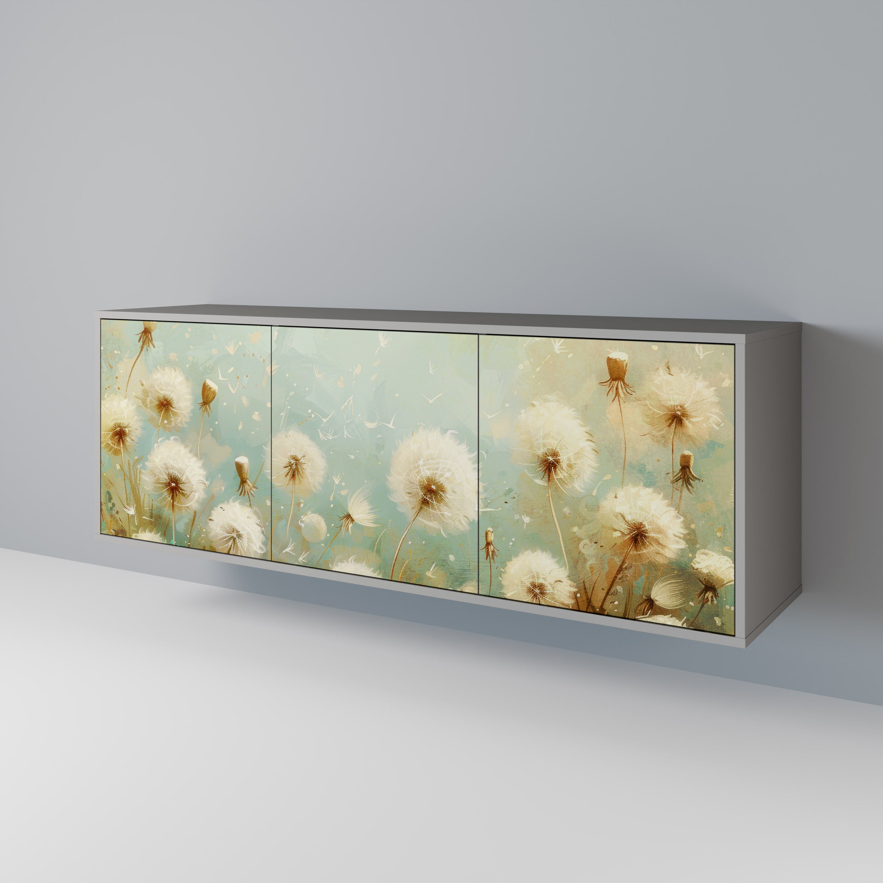 DREAMY MEADOW Komoda 3-drzwiowa korpus Szary