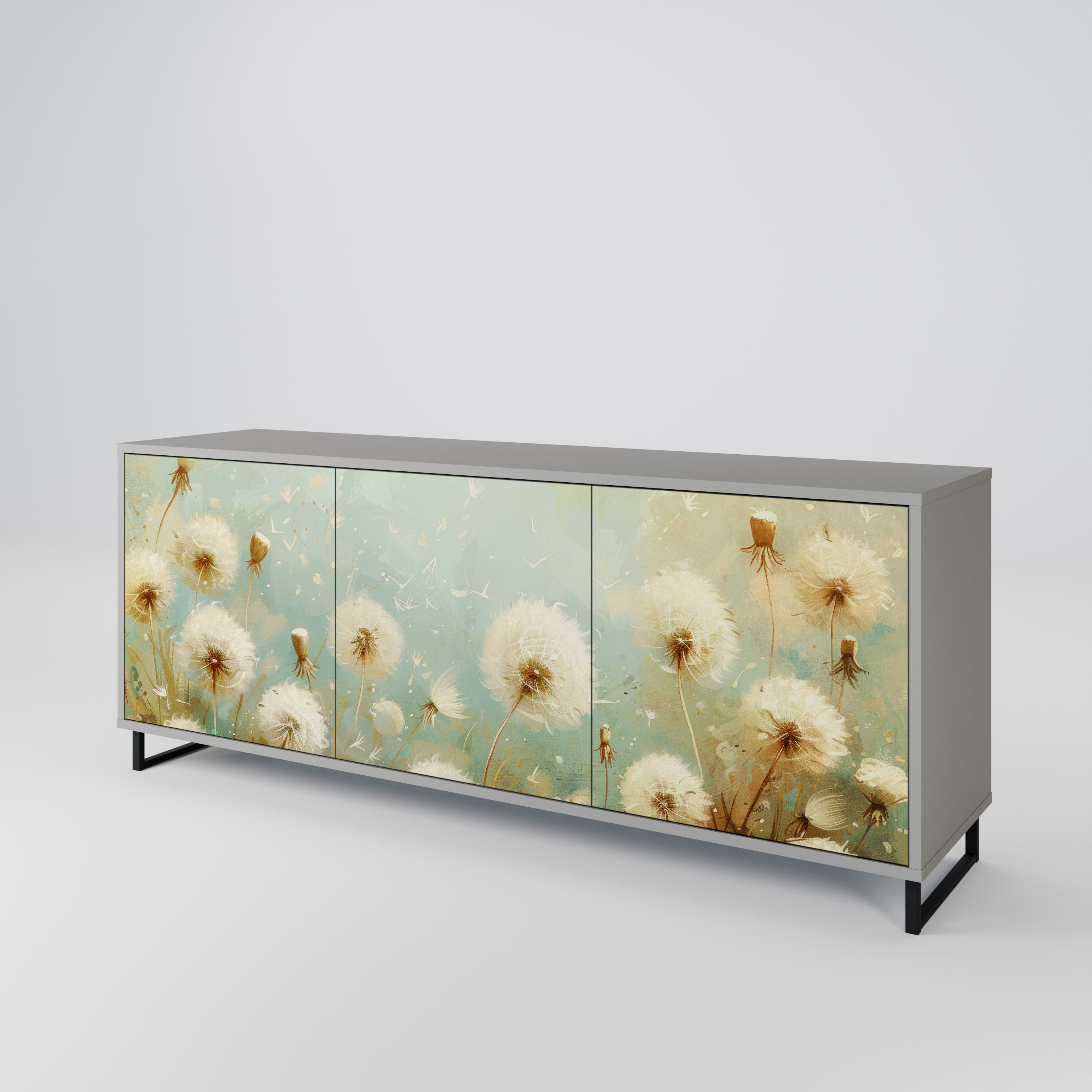 DREAMY MEADOW Komoda 3-drzwiowa korpus Szary