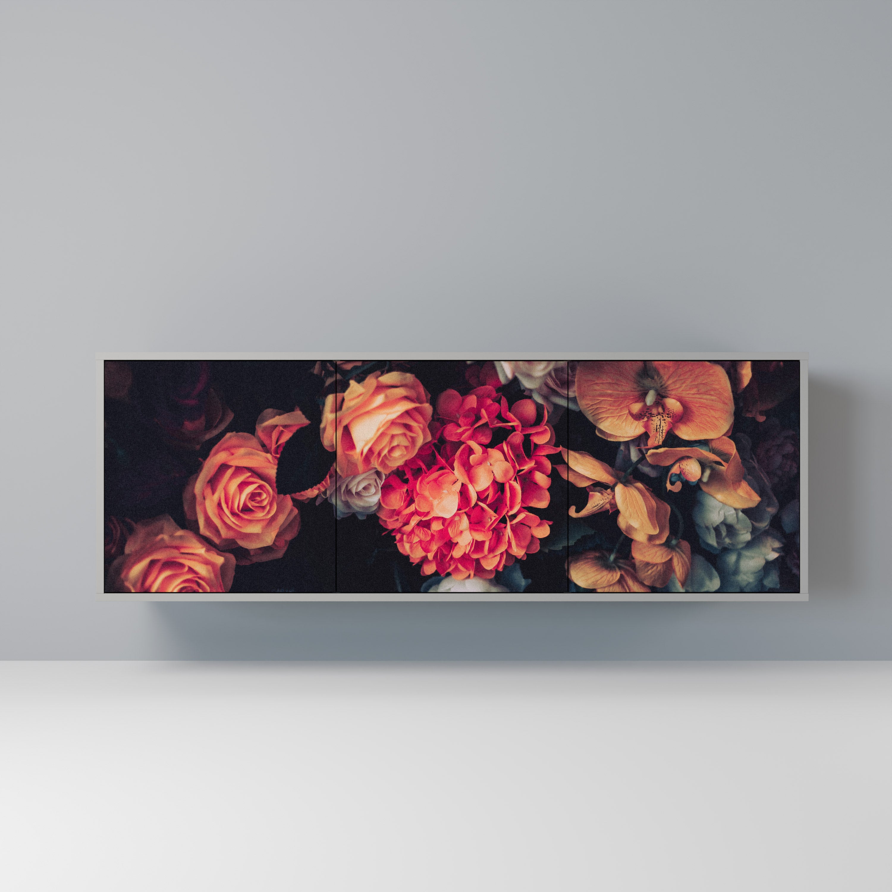 NEVERENDING BLOOM Komoda 3-drzwiowa korpus Szary
