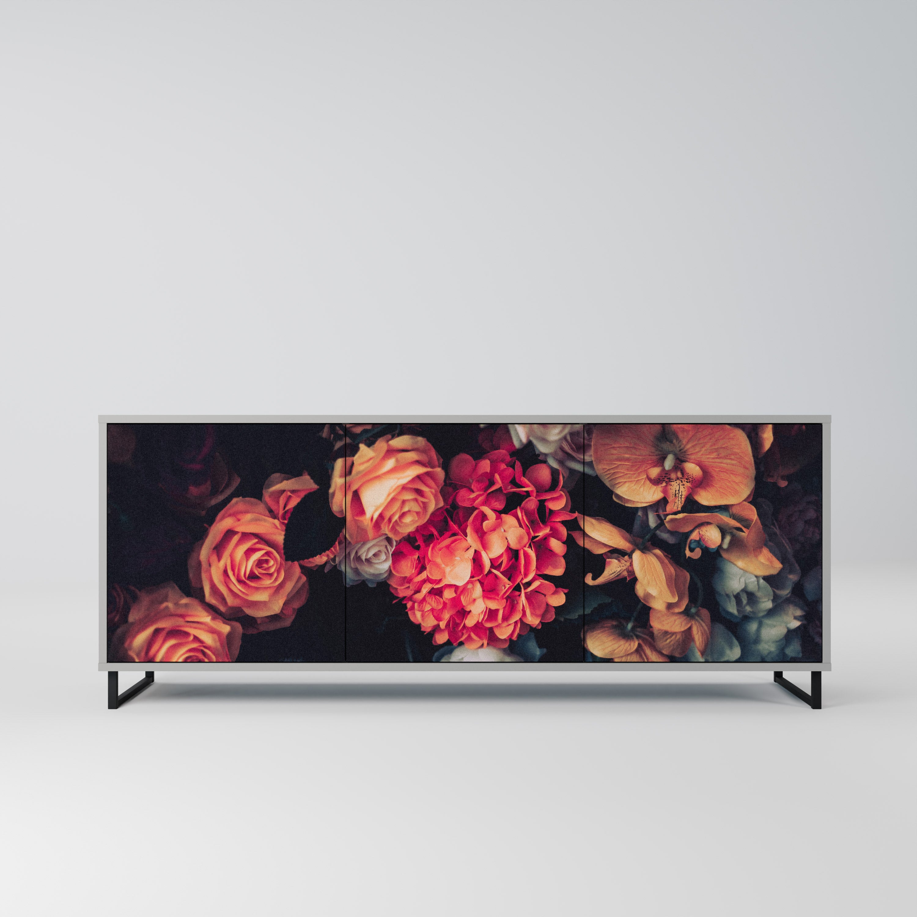 NEVERENDING BLOOM Komoda 3-drzwiowa korpus Szary