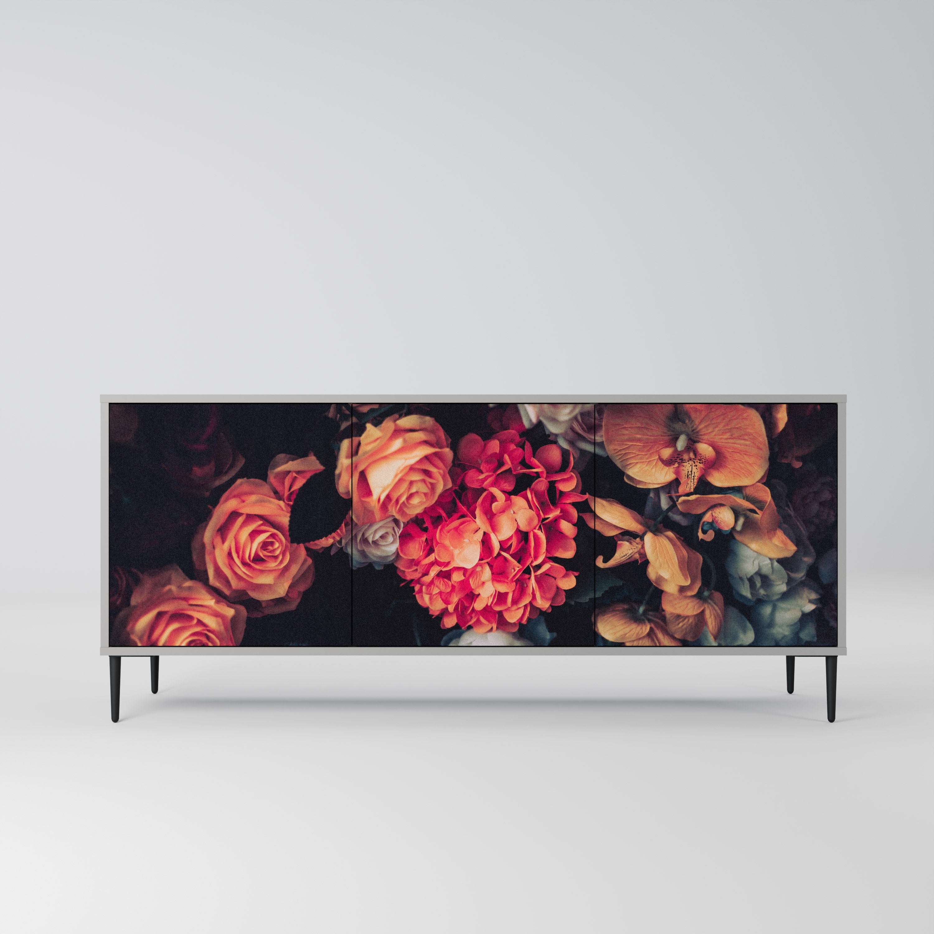 NEVERENDING BLOOM Komoda 3-drzwiowa korpus Szary