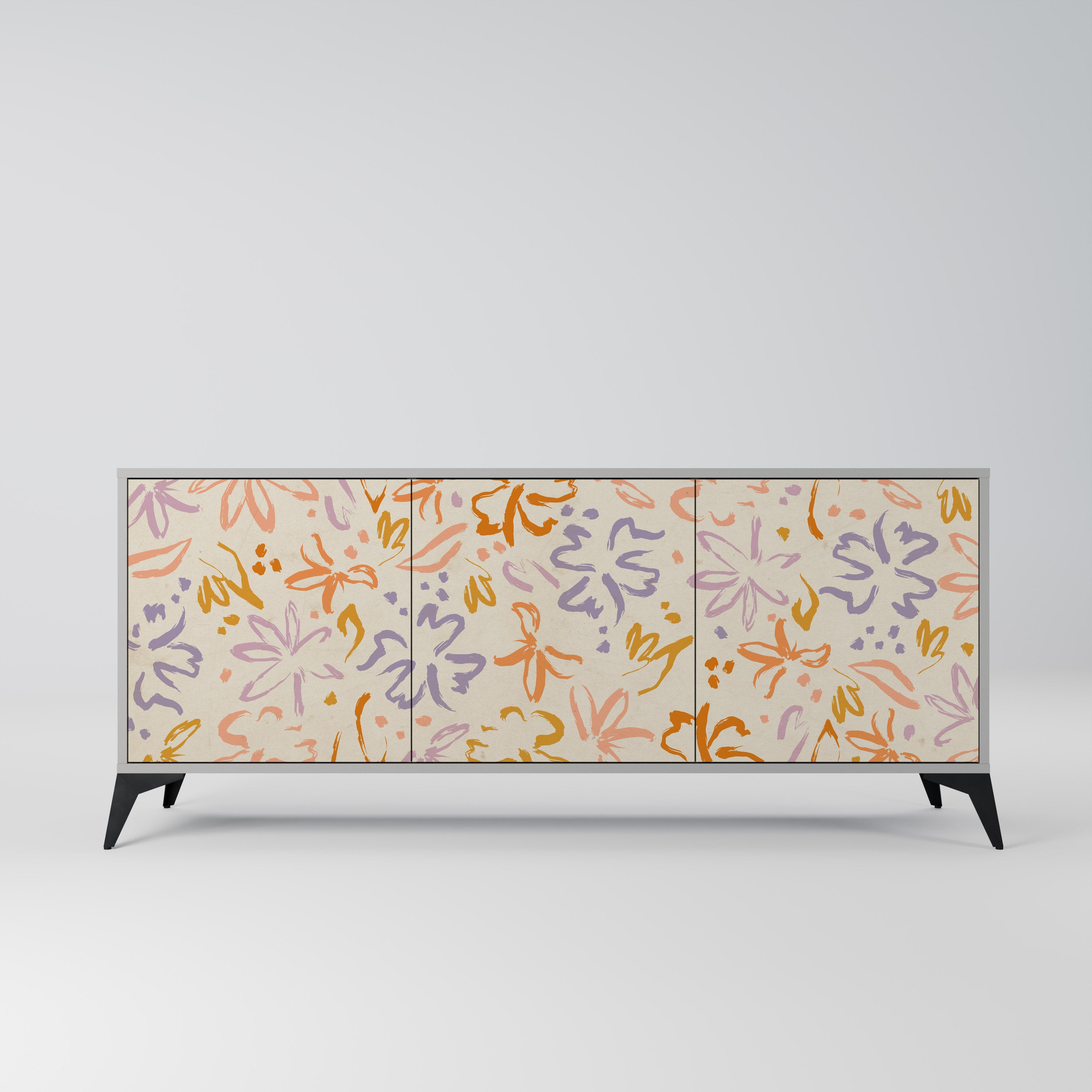 SPRING WHIMSY Komoda 3-drzwiowa korpus Szary