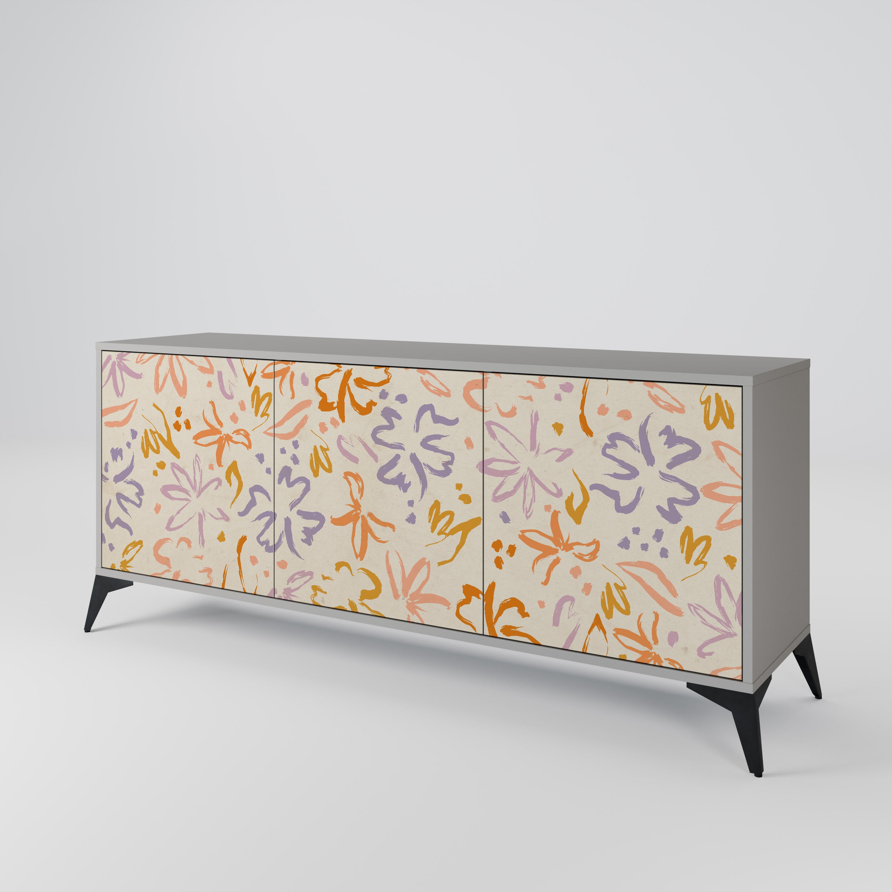 SPRING WHIMSY Komoda 3-drzwiowa korpus Szary
